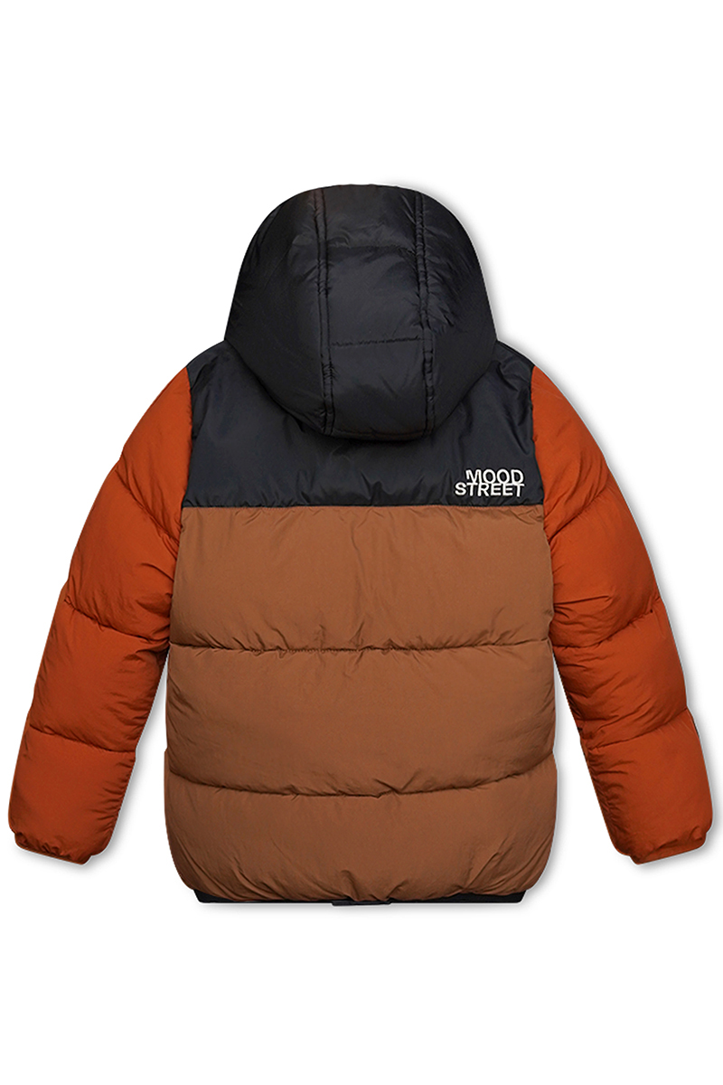 Moodstreet boys jacket colourblock bruin/beige-1 5