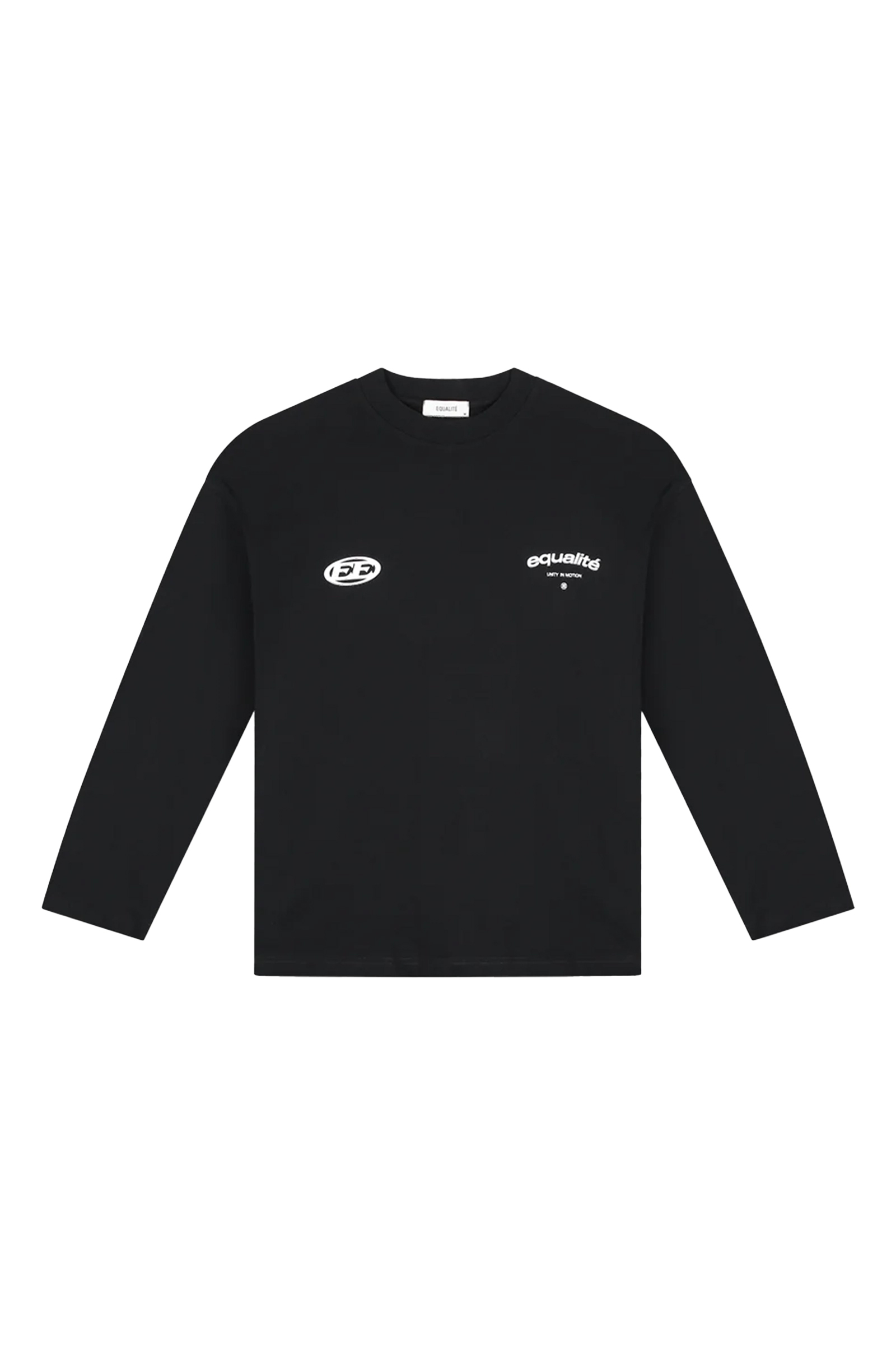 Heren t-shirt lange mouw zwart