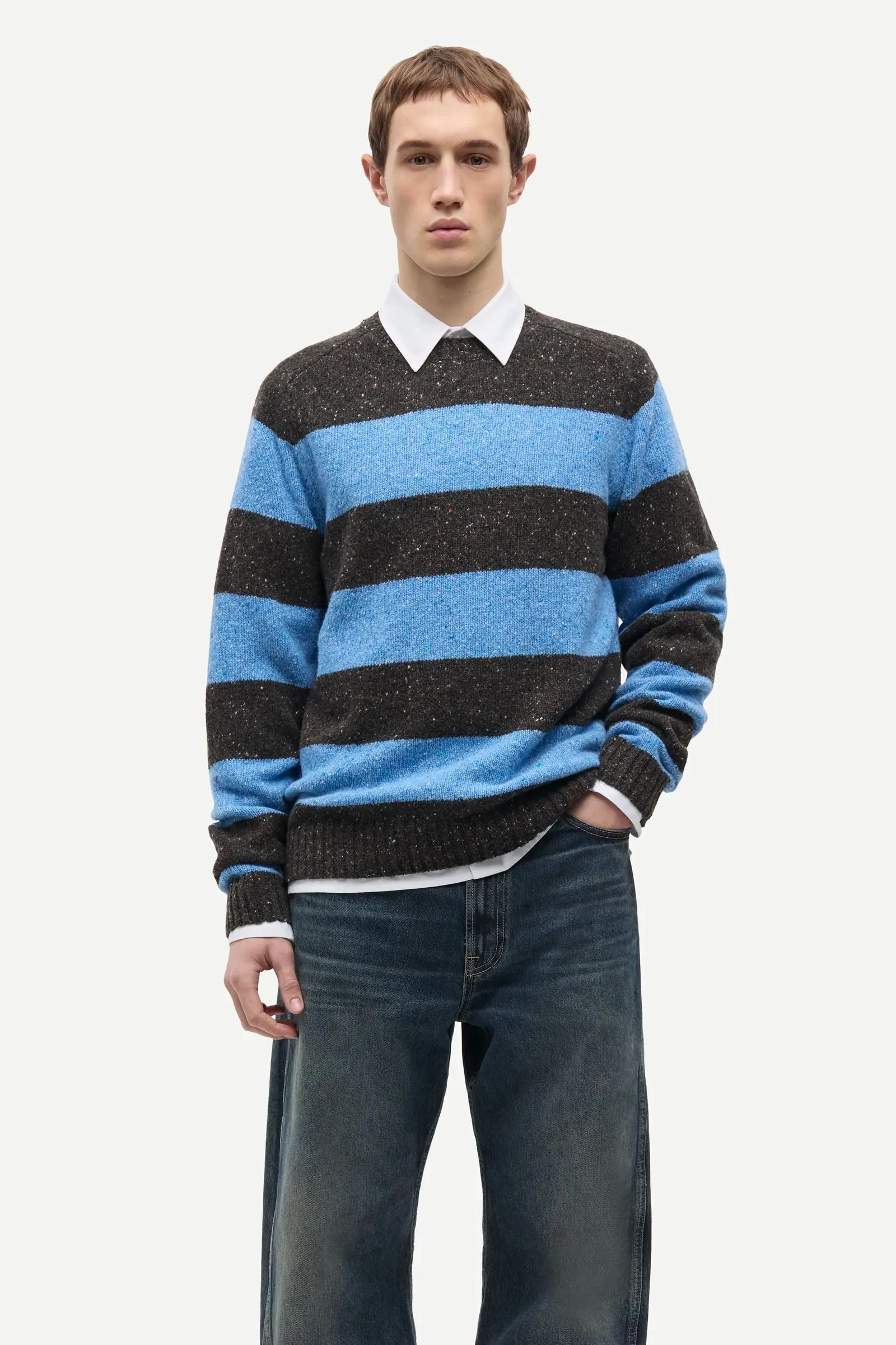 Heren sweater blauw