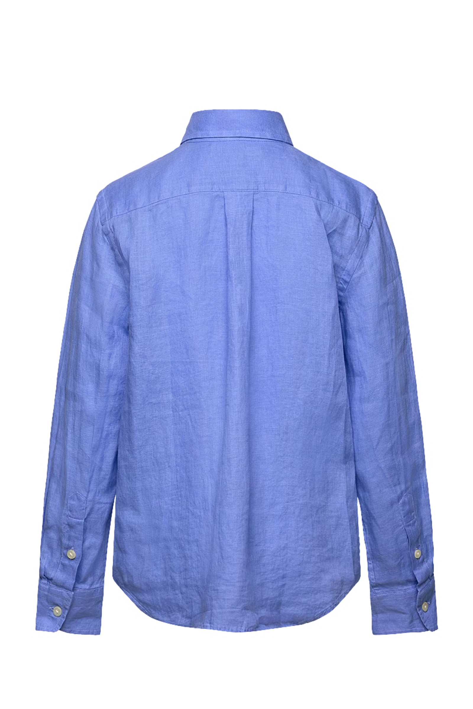 Jongens overhemd lange mouw blauw