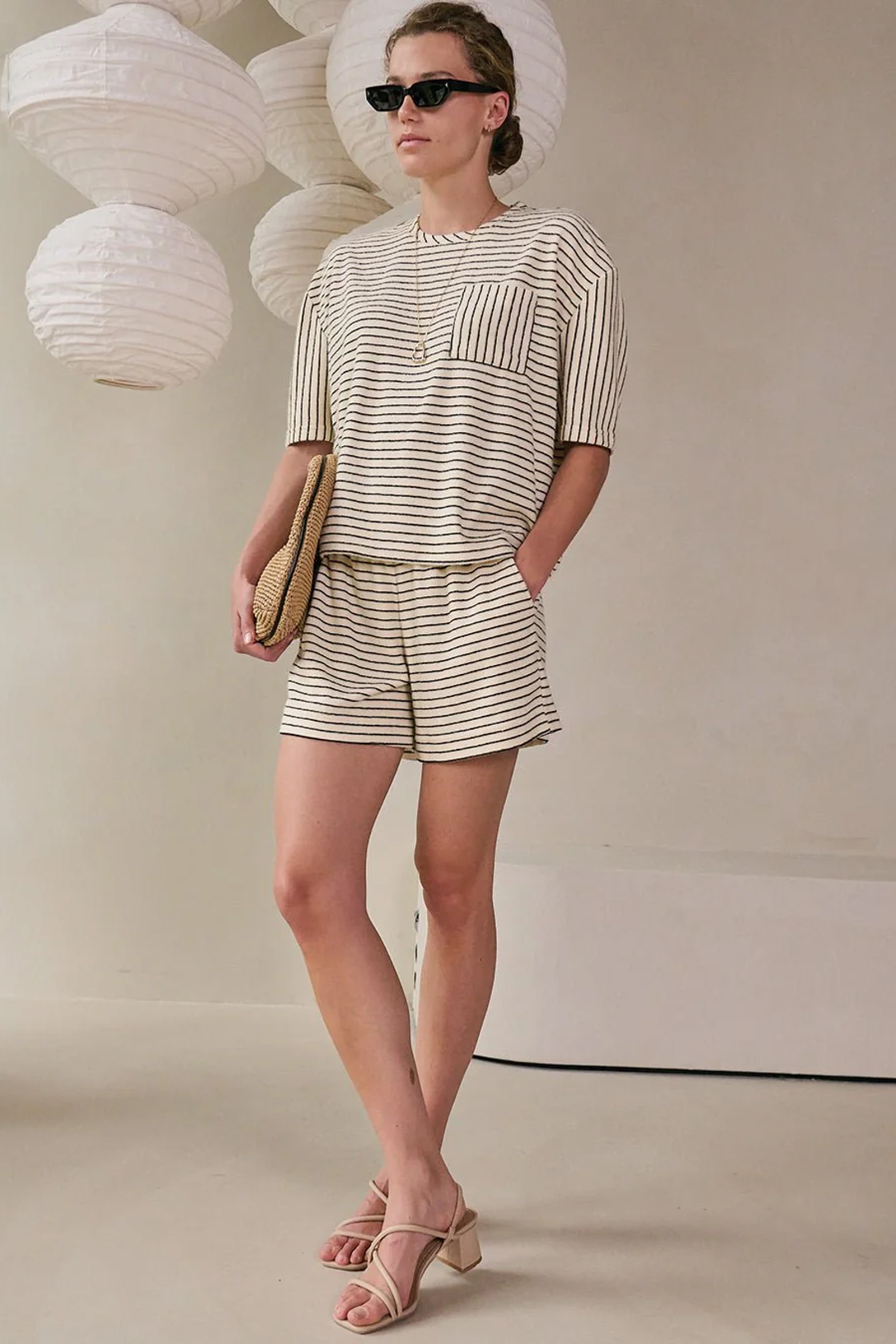 Dames short ecru