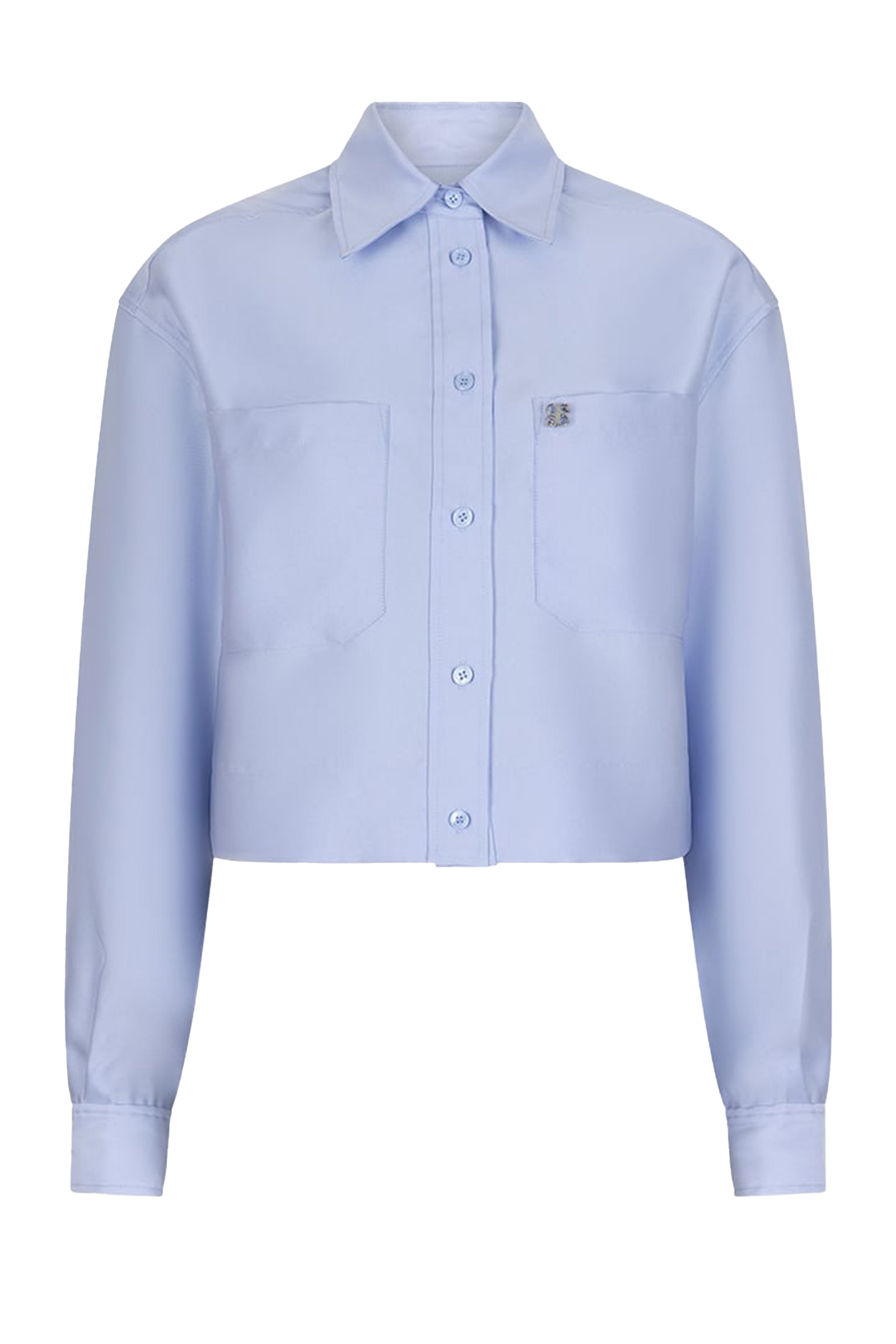 Dames blouse lange mouw blauw