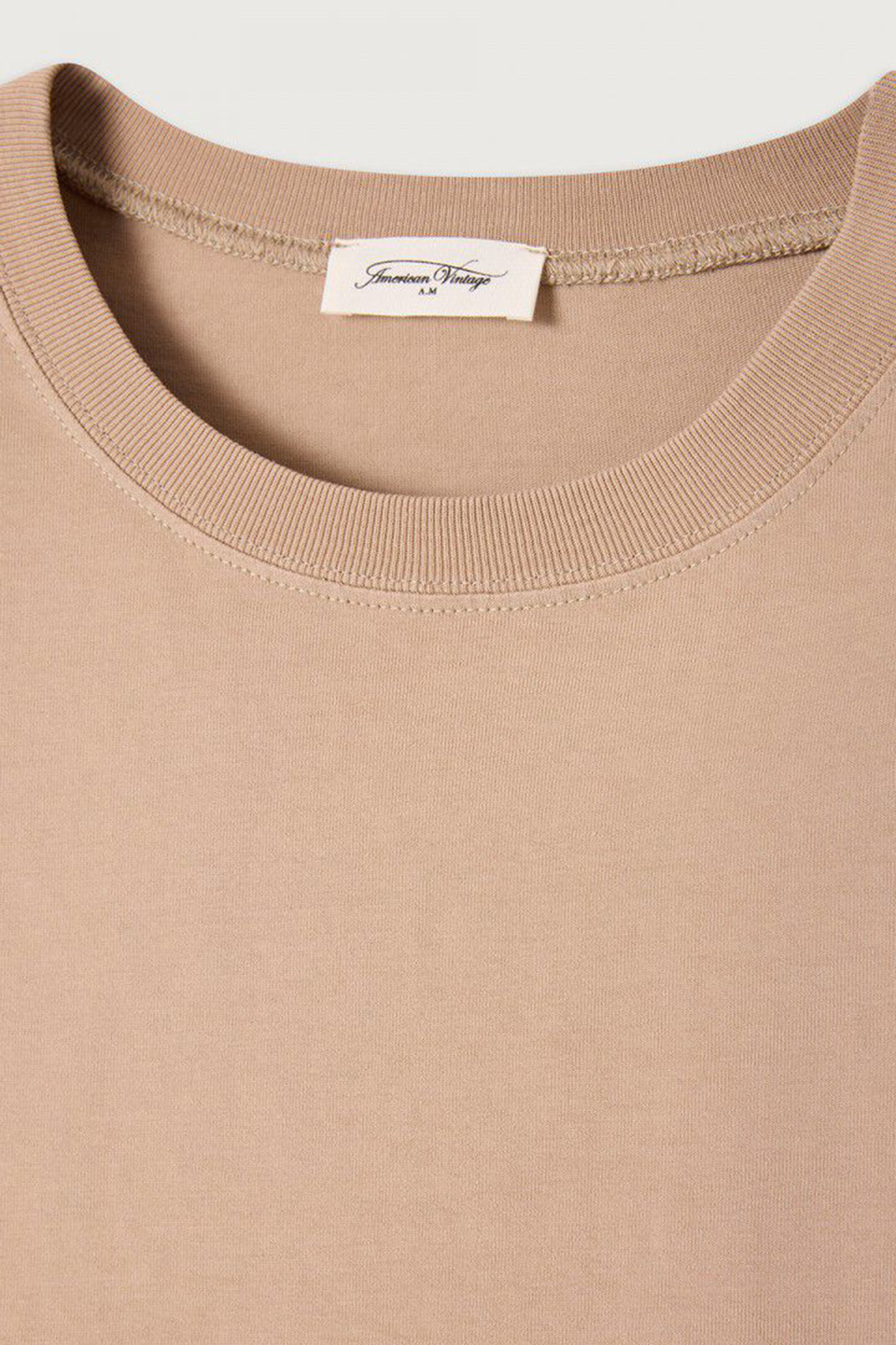 Dames t-shirt korte mouw bruin