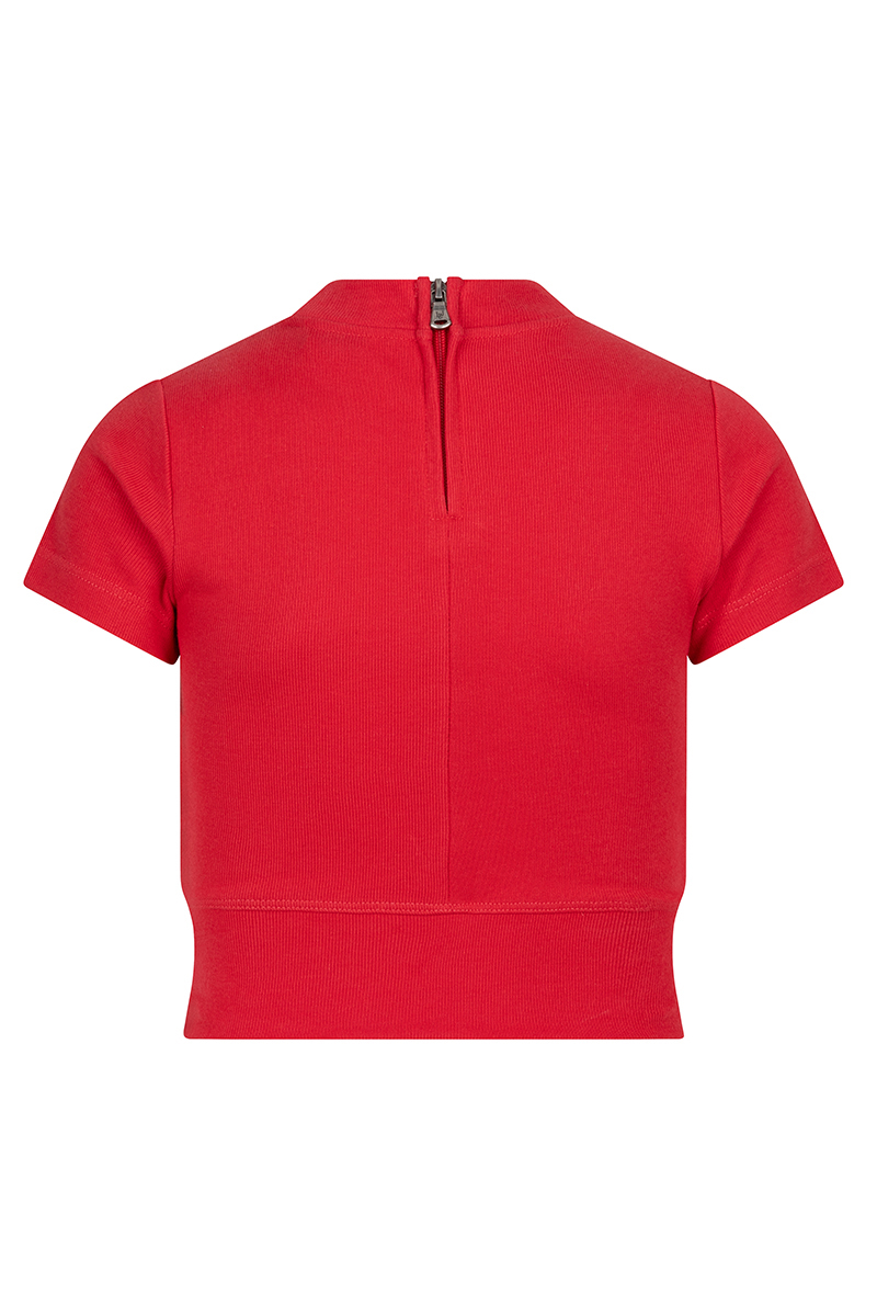 Meisjes t-shirt korte mouw rood