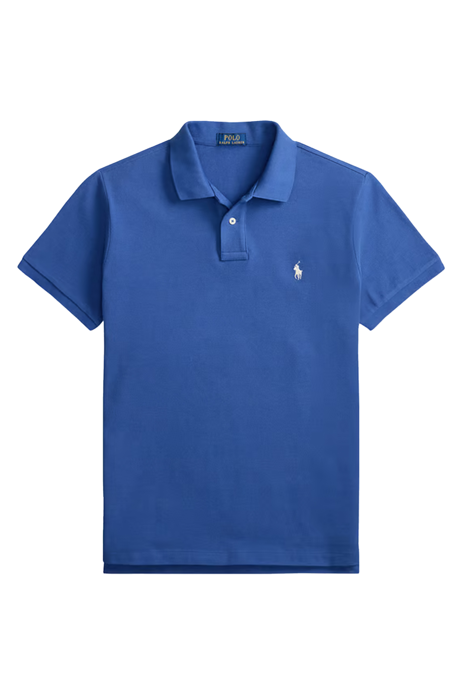 Heren polo korte mouw blauw