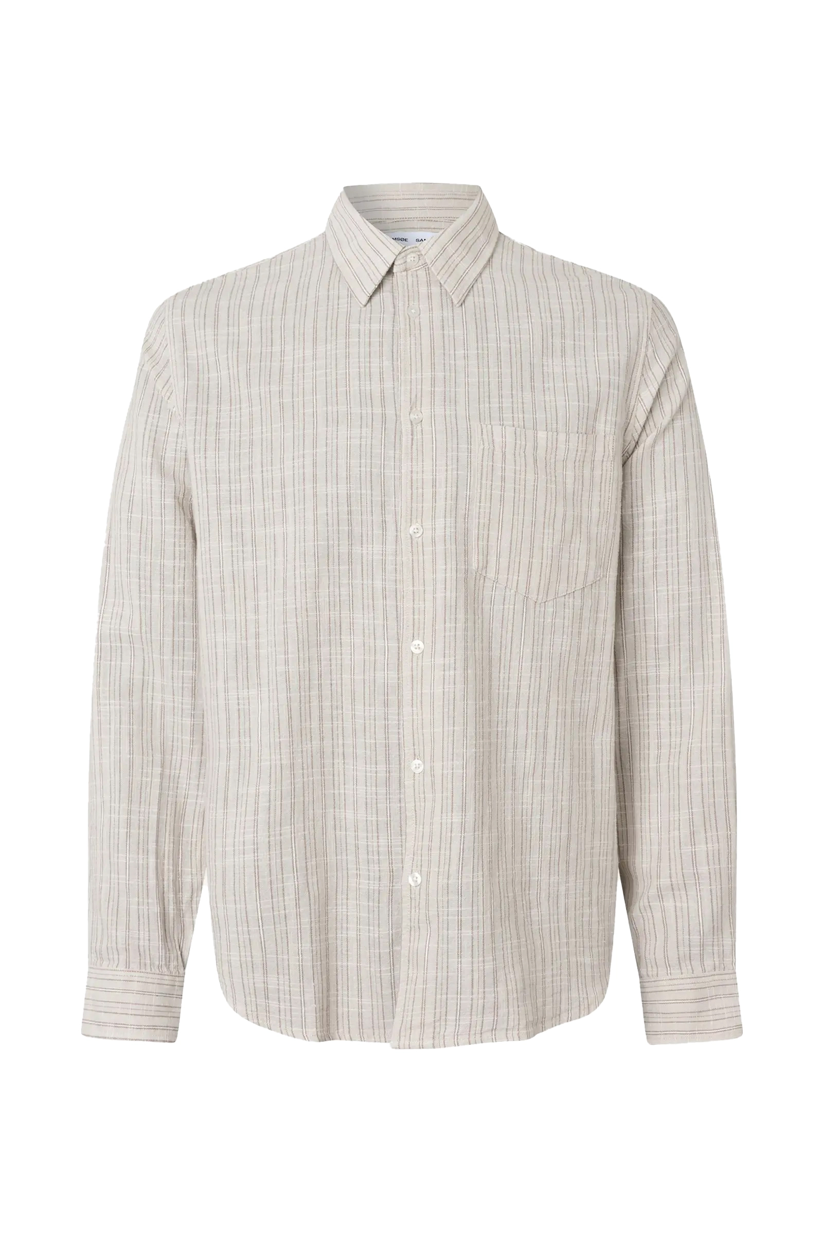 Heren overhemd lm casual bruin