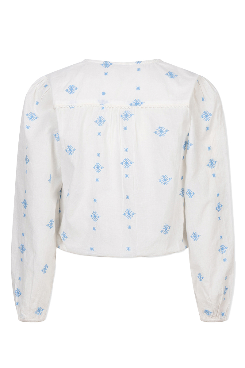 Meisjes blouse lange mouw wit