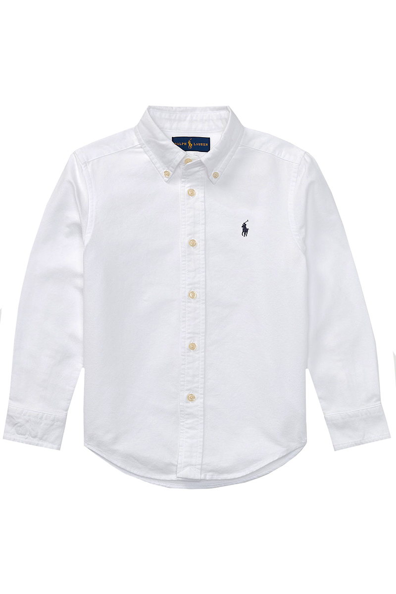 Polo Ralph Lauren Jongens overhemd lange mouw Wit-1 1