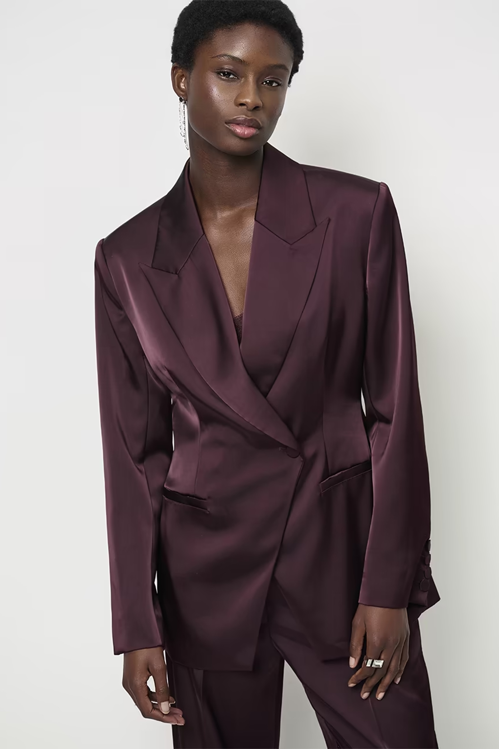 Dames blazer bruin