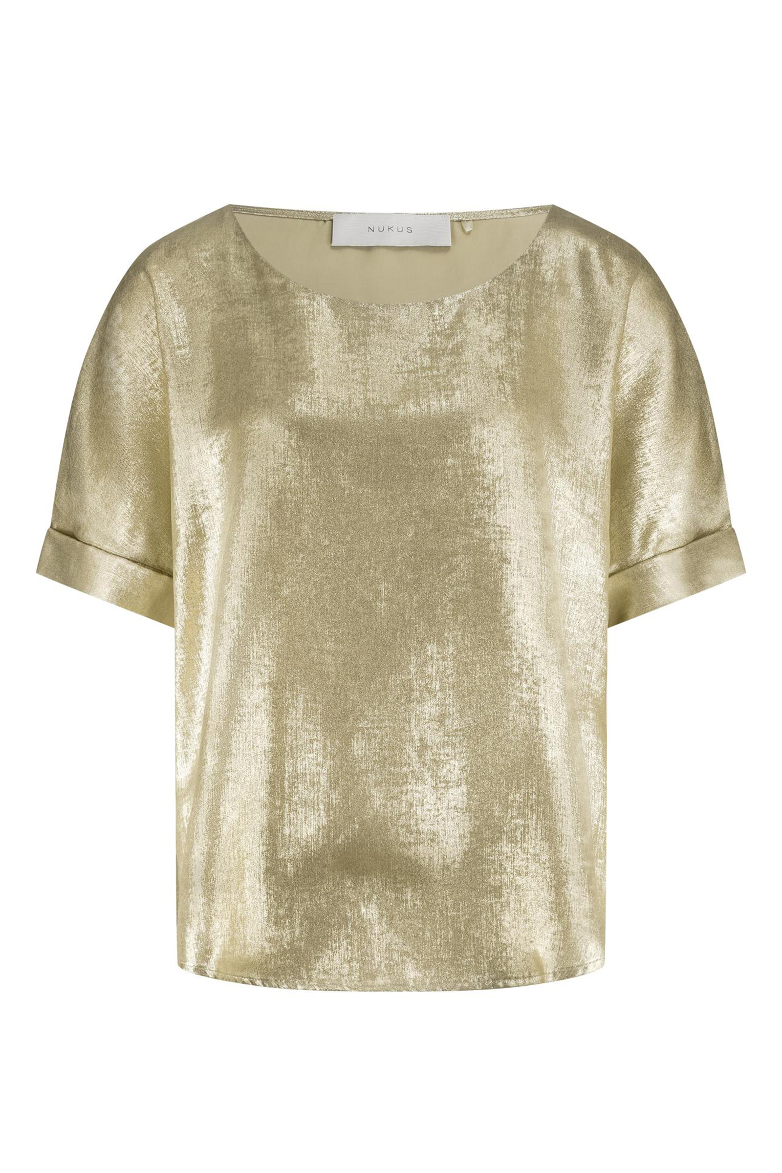 Dames t-shirt korte mouw goud
