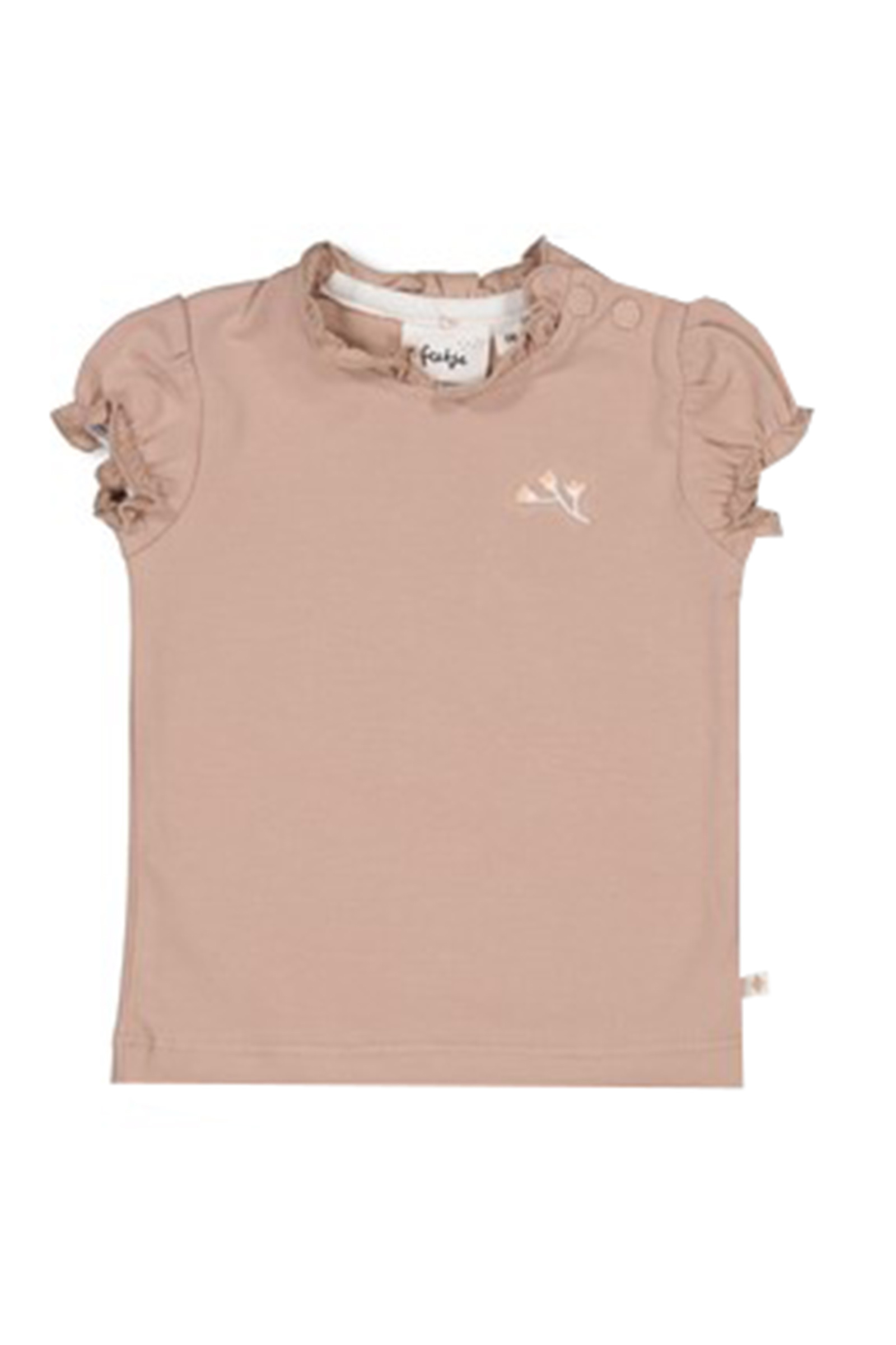 Baby t-shirt korte mouw bruin