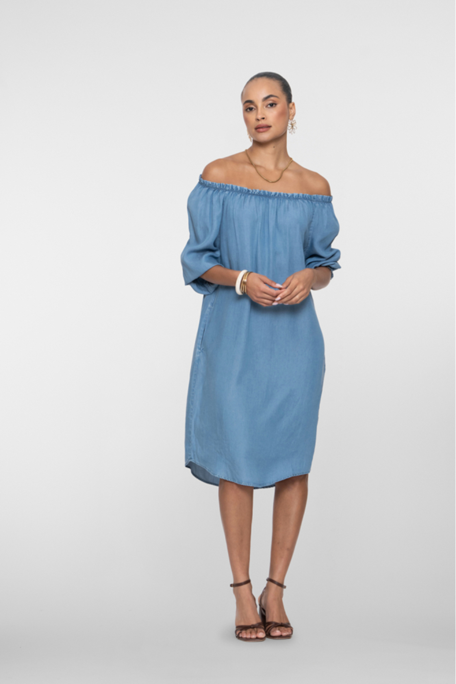 Dames jurk blauw