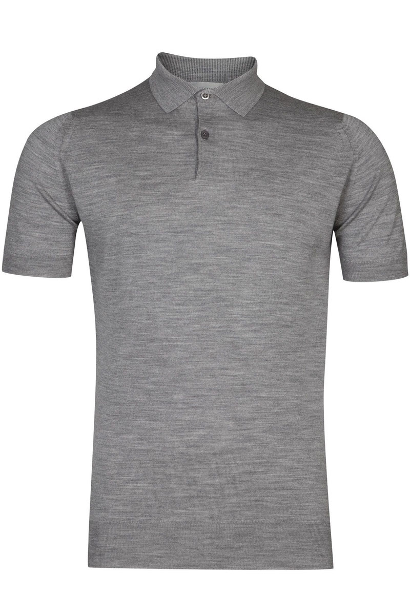 John Smedley SS POLO SHIRT Grijs-1 1