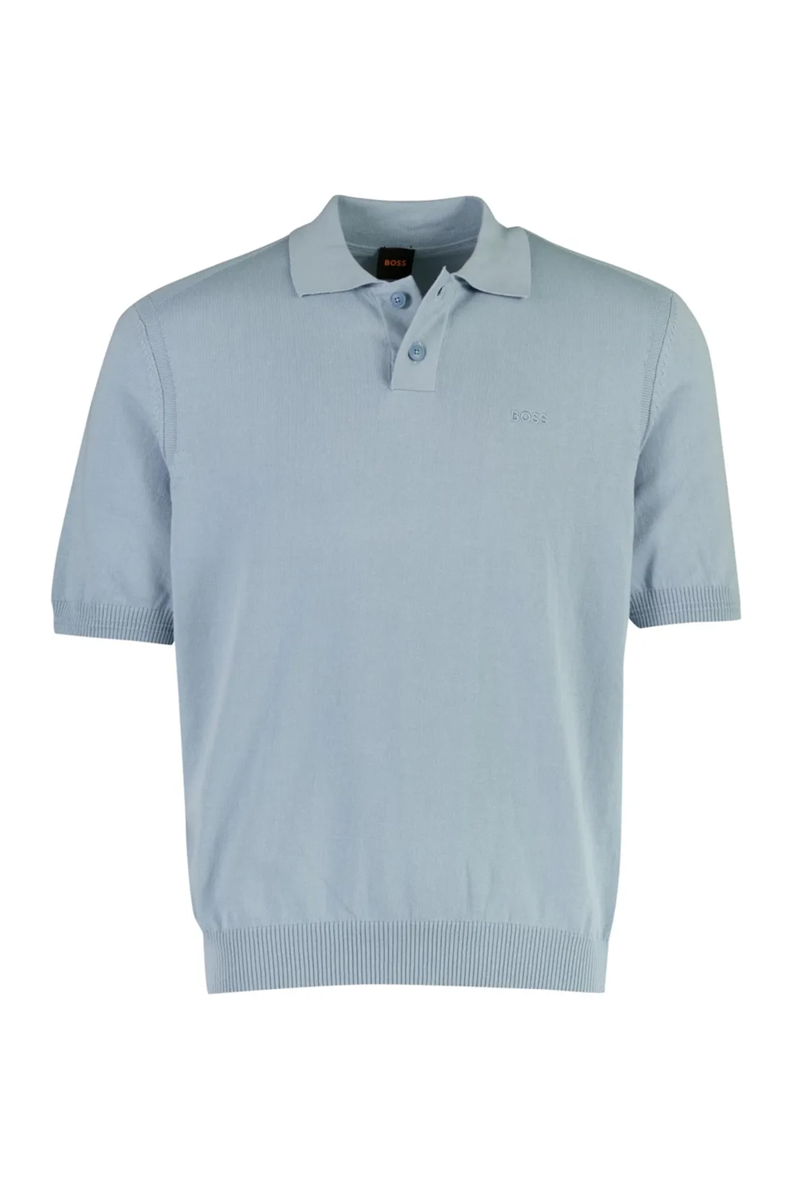 Heren polo korte mouw blauw