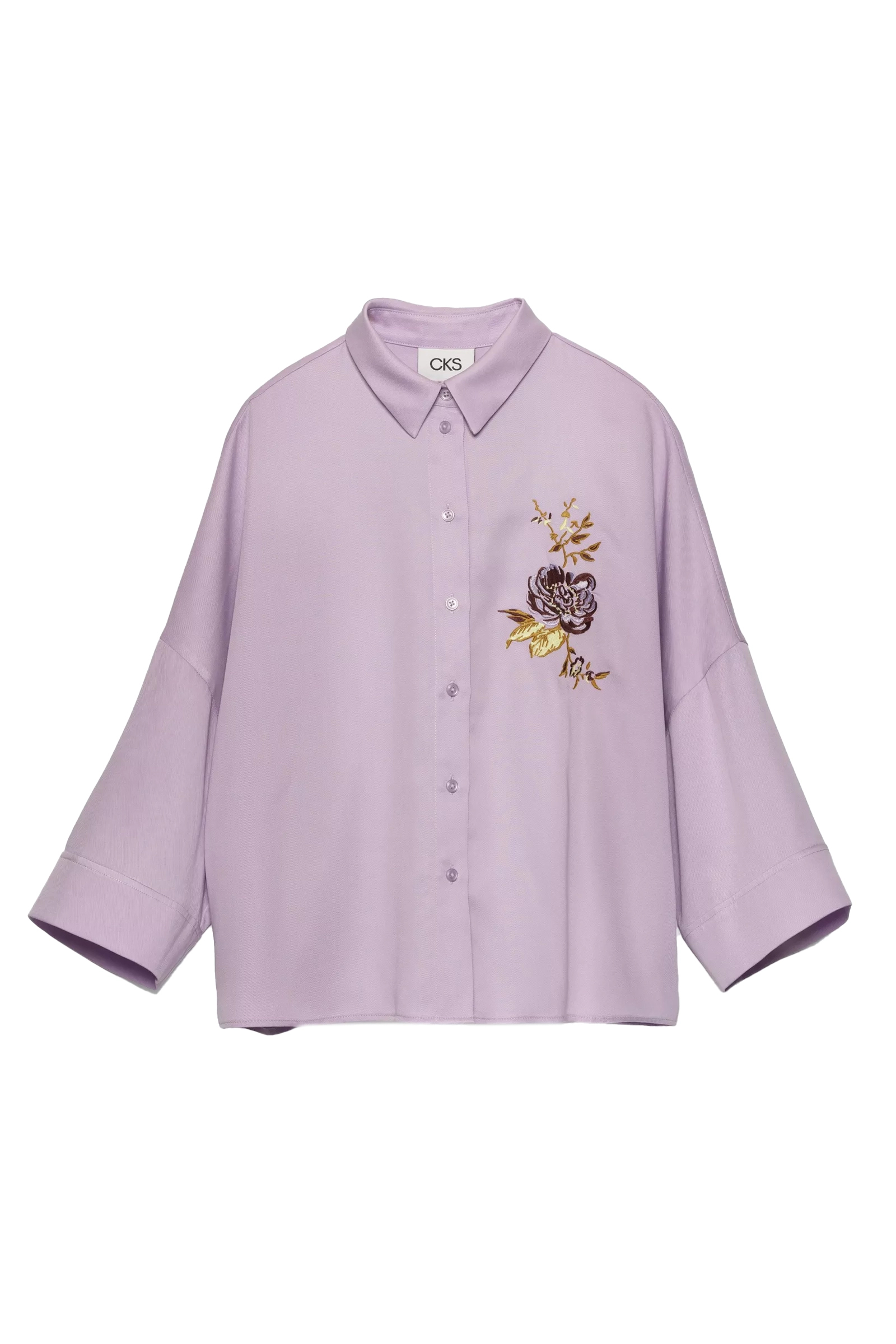 Dames blouse lange mouw paars