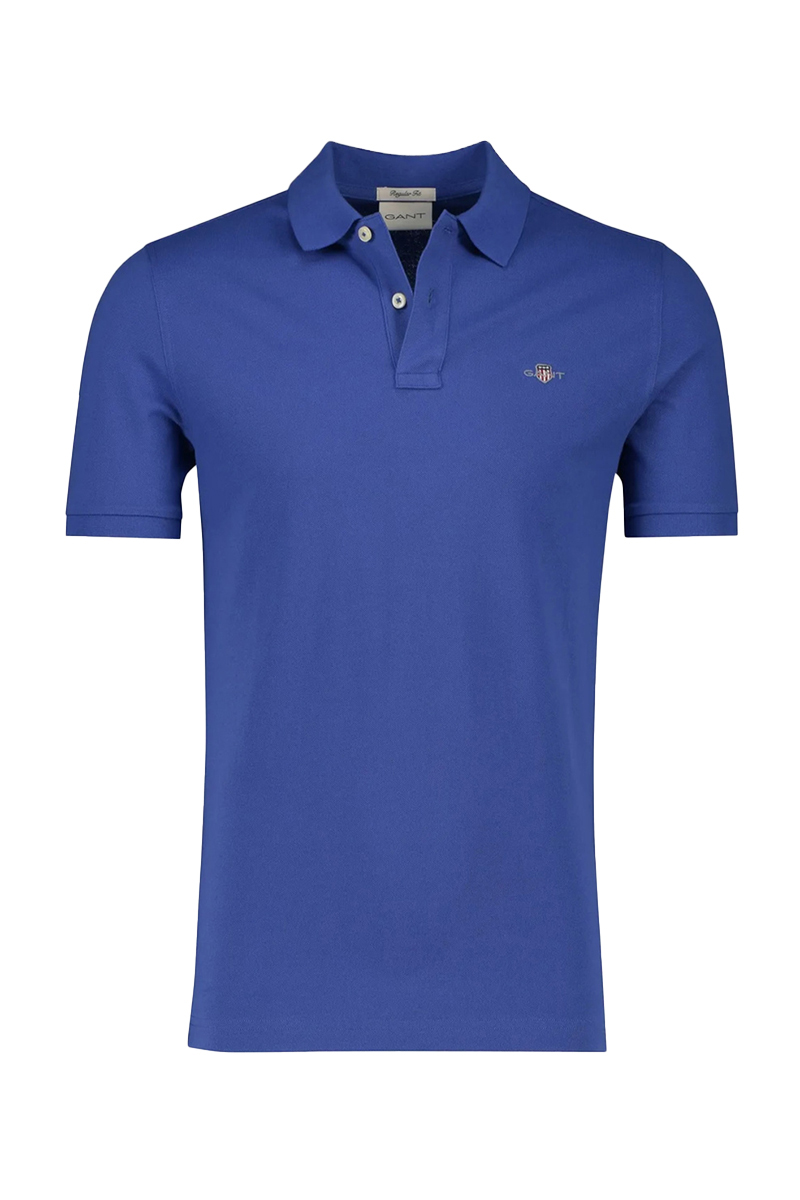 Gant REG SHIELD SS PIQUE POLO Blauw-5 1