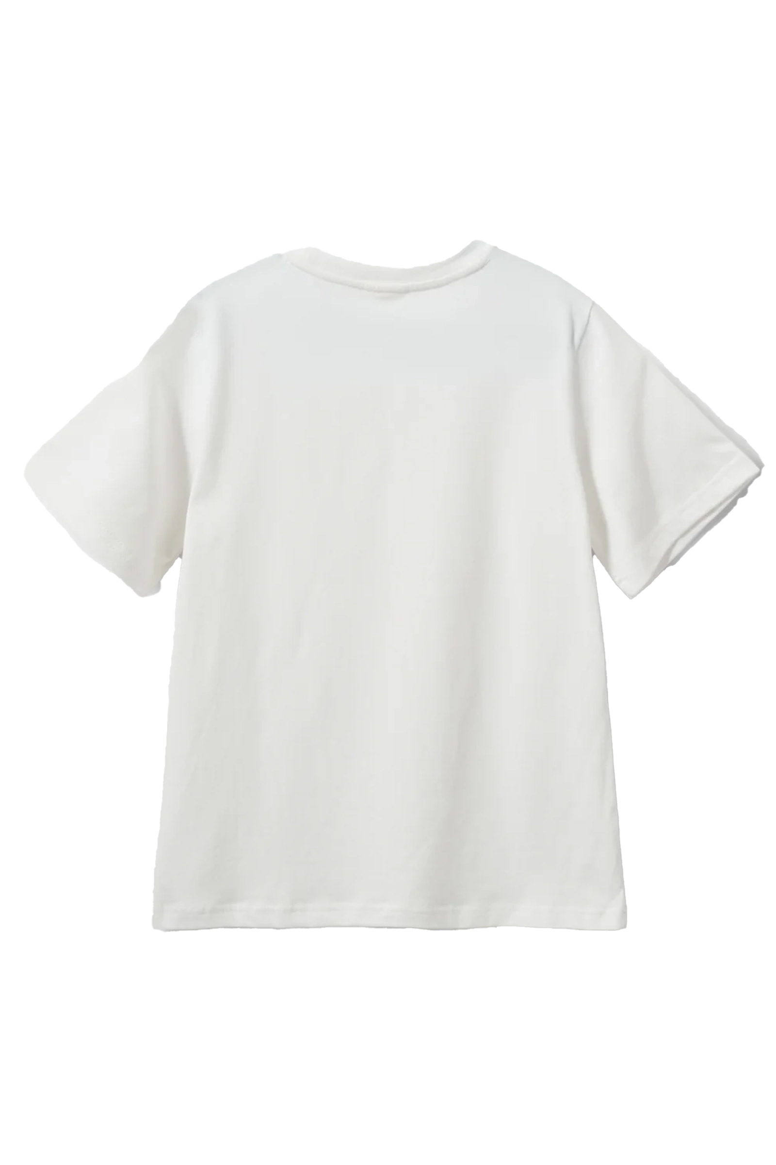 Meisjes t-shirt korte mouw ecru