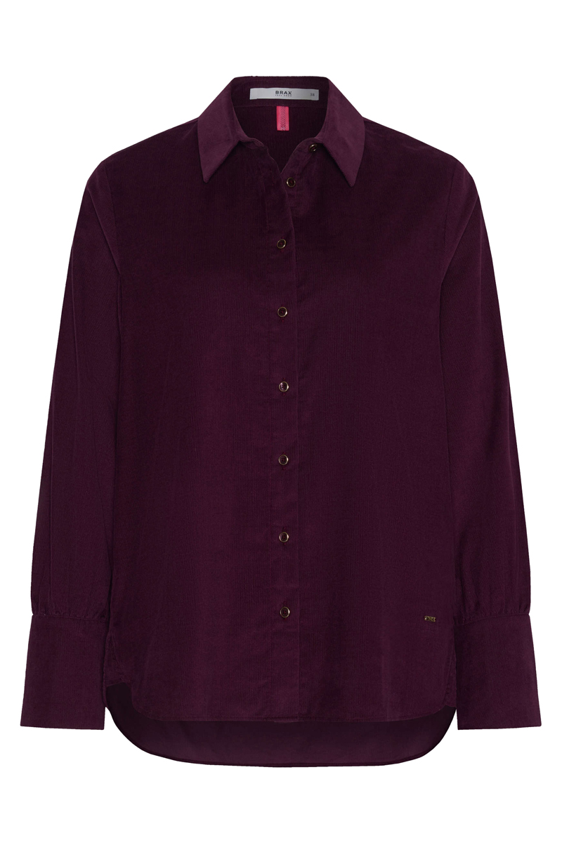 Dames blouse lange mouw paars