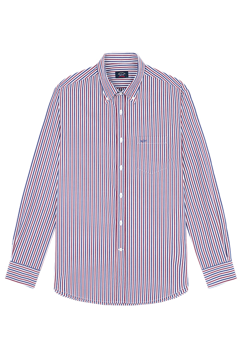 Heren overhemd lm casual blauw