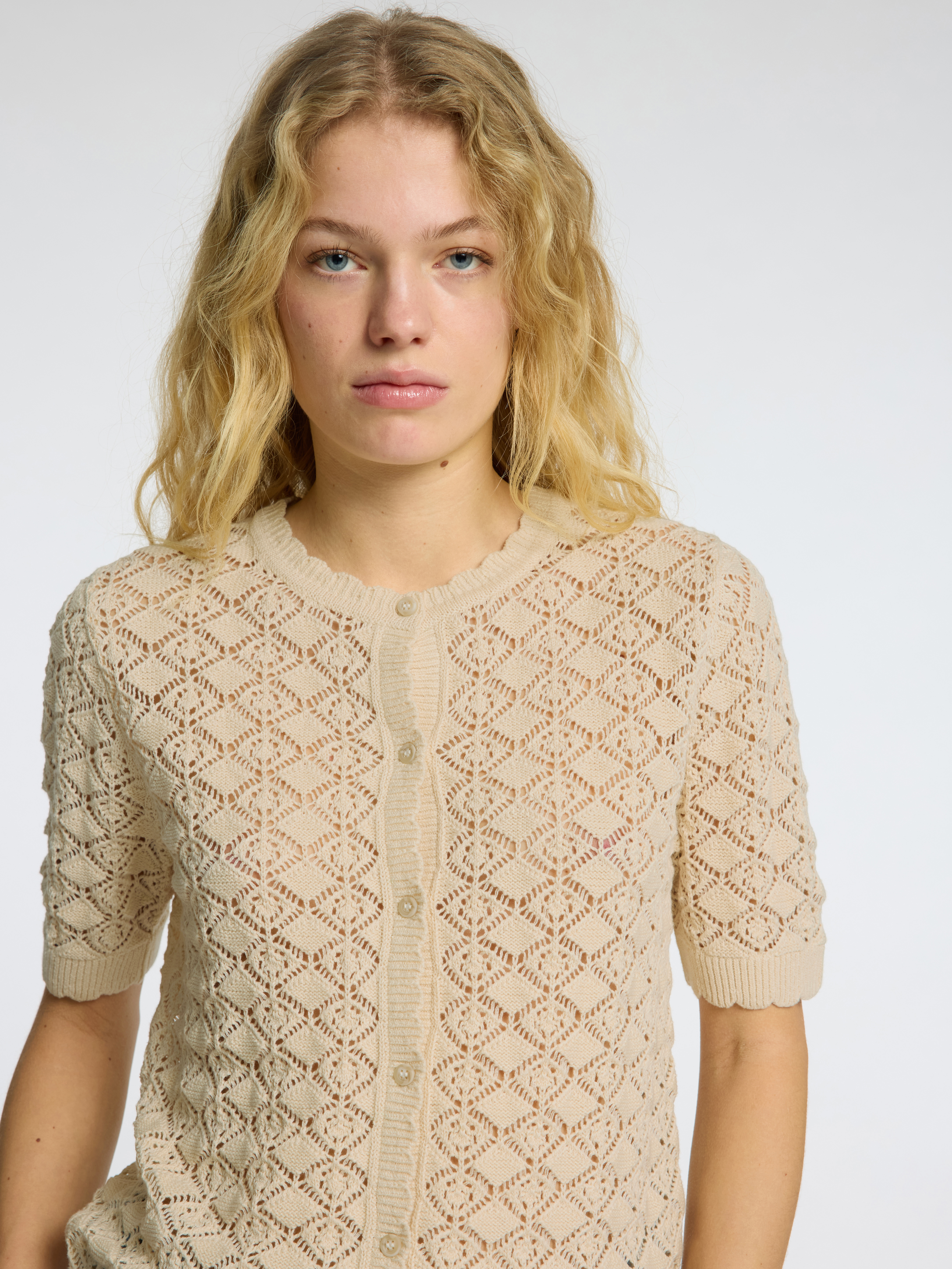 Selected SLFSOFIA 2/4 KNIT CARDIGAN 179771-Birch 5