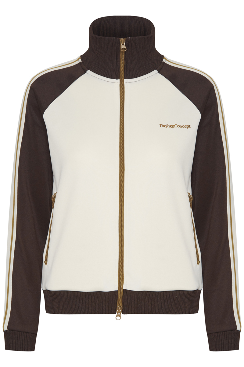 The Jogg Concept JCSIGMA TAPE CARDIGAN - JERSEY bruin/beige-1 1