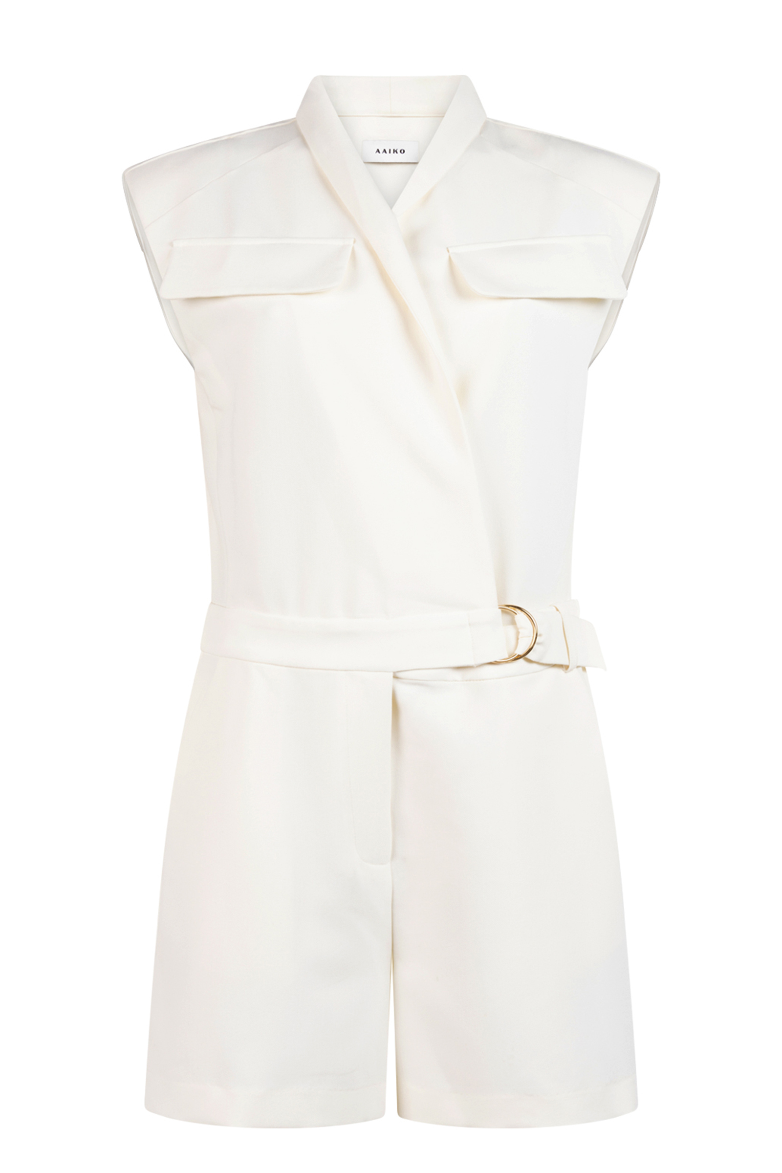 Dames jumpsuit/tuinbroek ecru