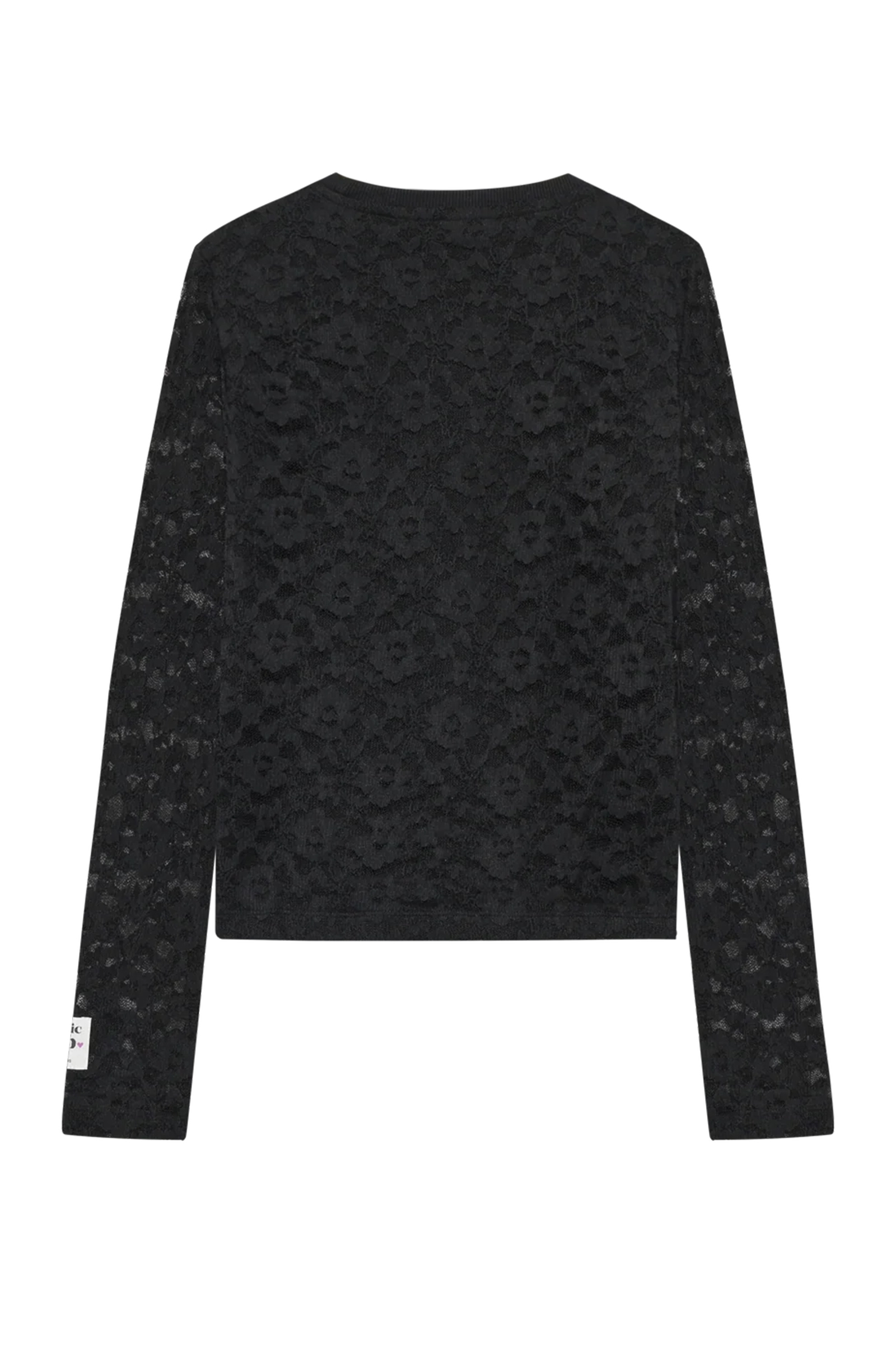 Meisjes t-shirt lange mouw zwart