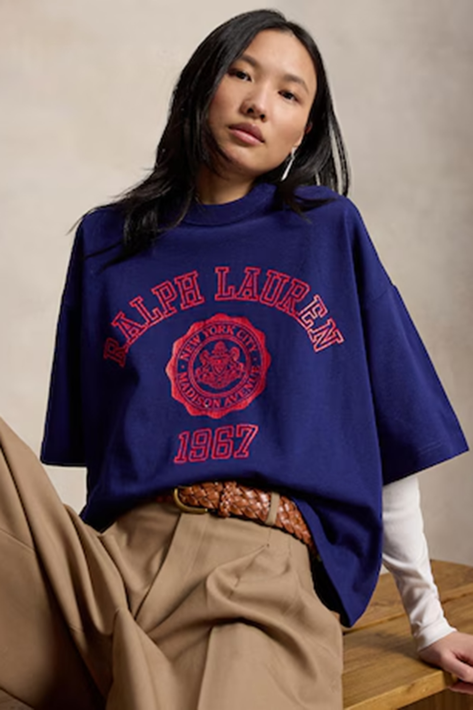 Dames t-shirt korte mouw blauw
