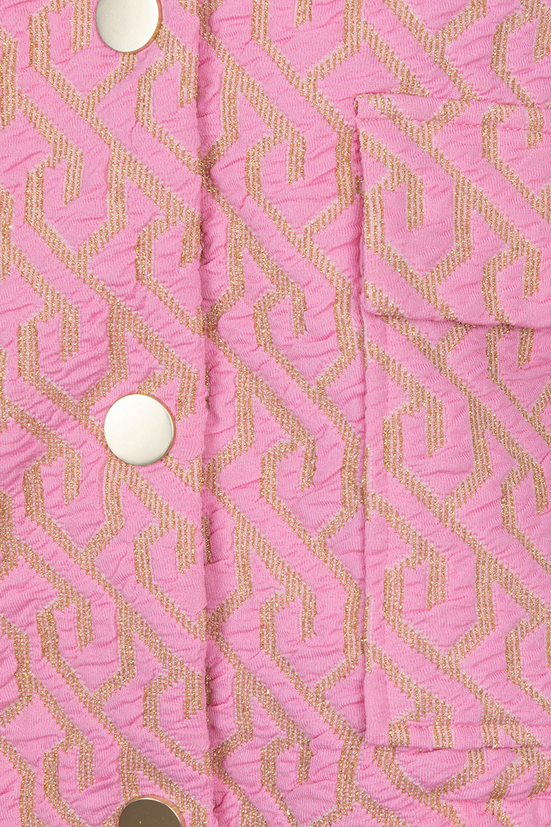 Esqualo Jacket bomber jacquard Rose-1 2