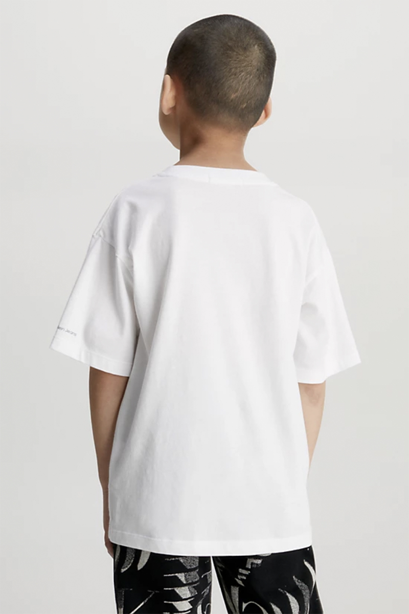 Calvin Klein glitched monogram tshirt Wit-1 3
