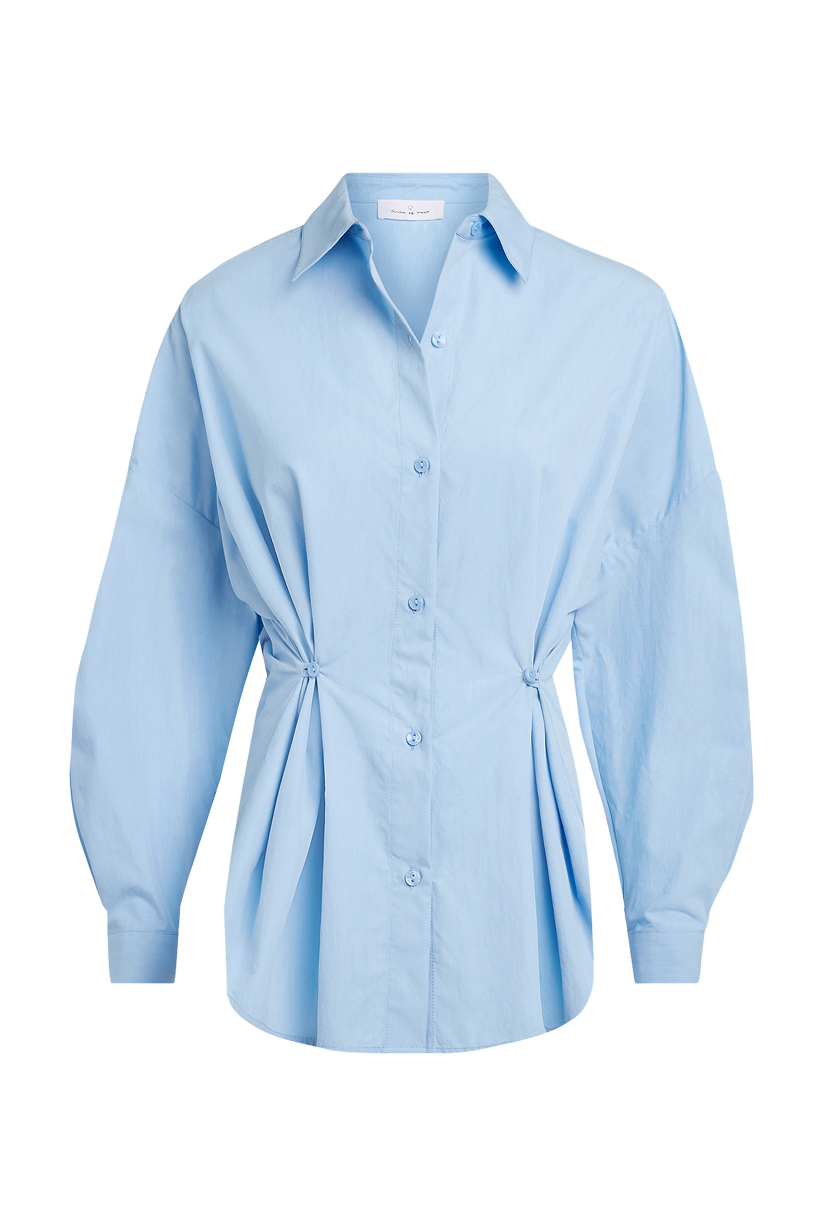 Dames blouse lange mouw blauw