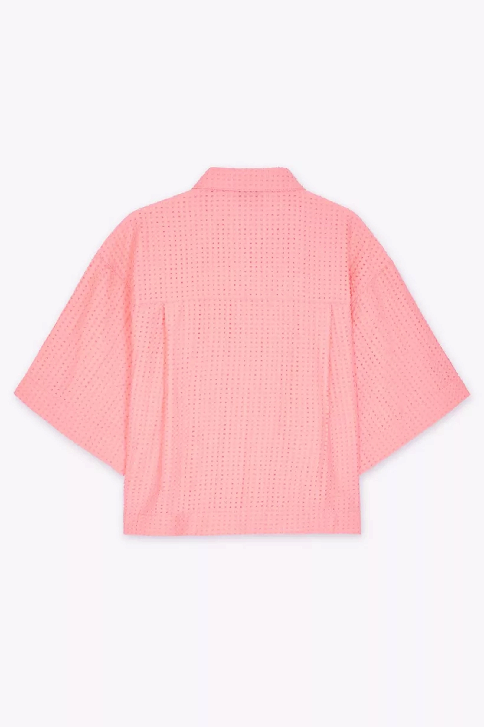 Dames blouse korte mouw oranje