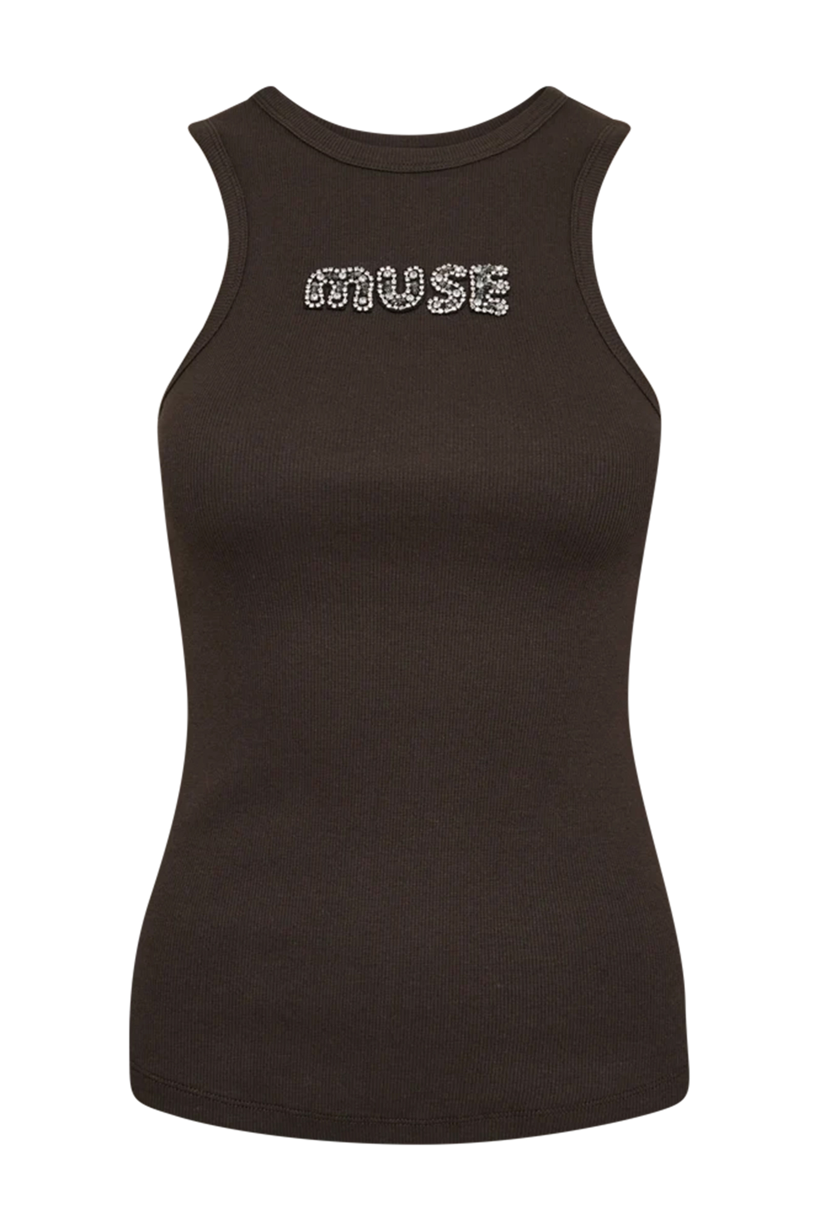 Dames top bruin