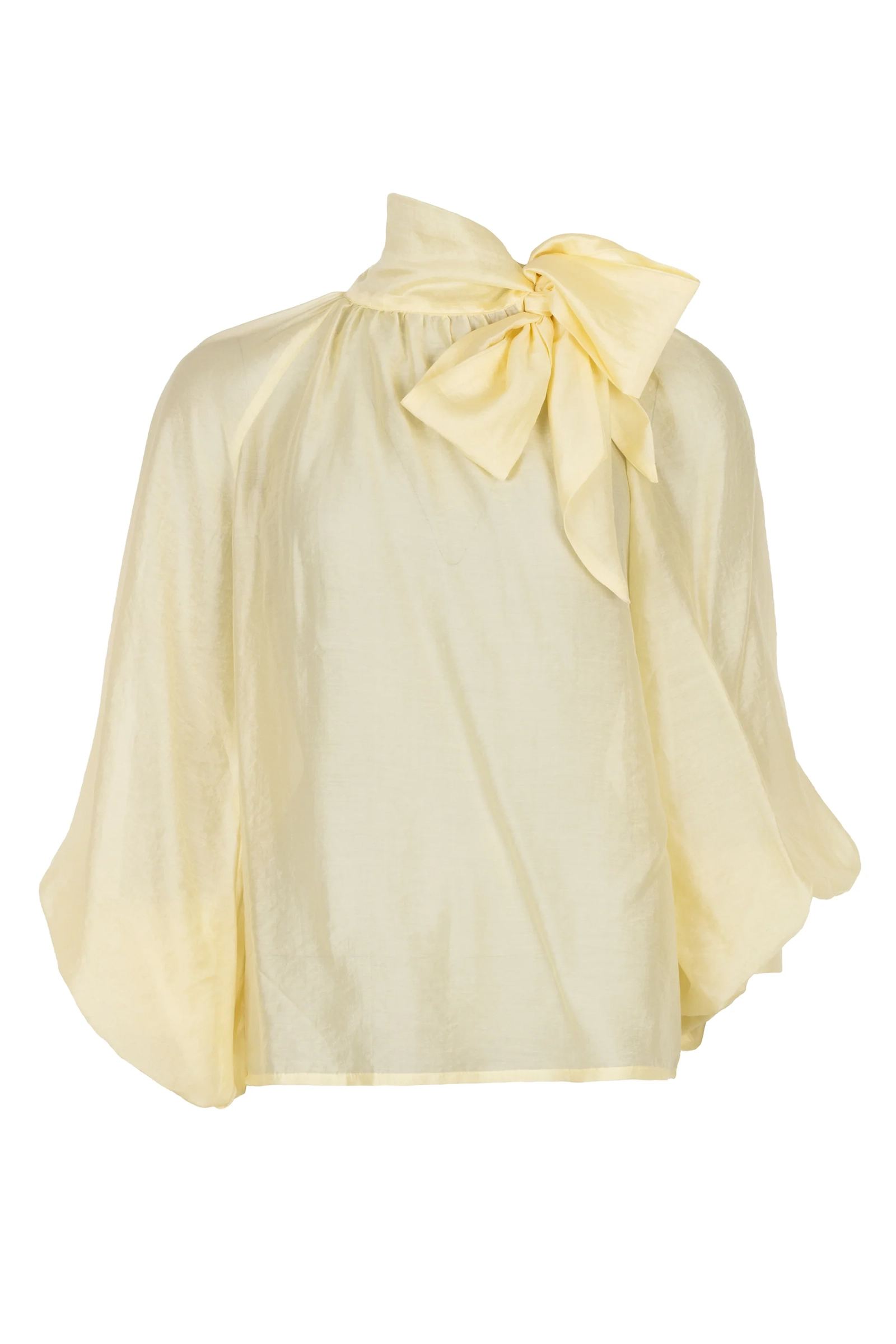 Dames blouse lange mouw geel