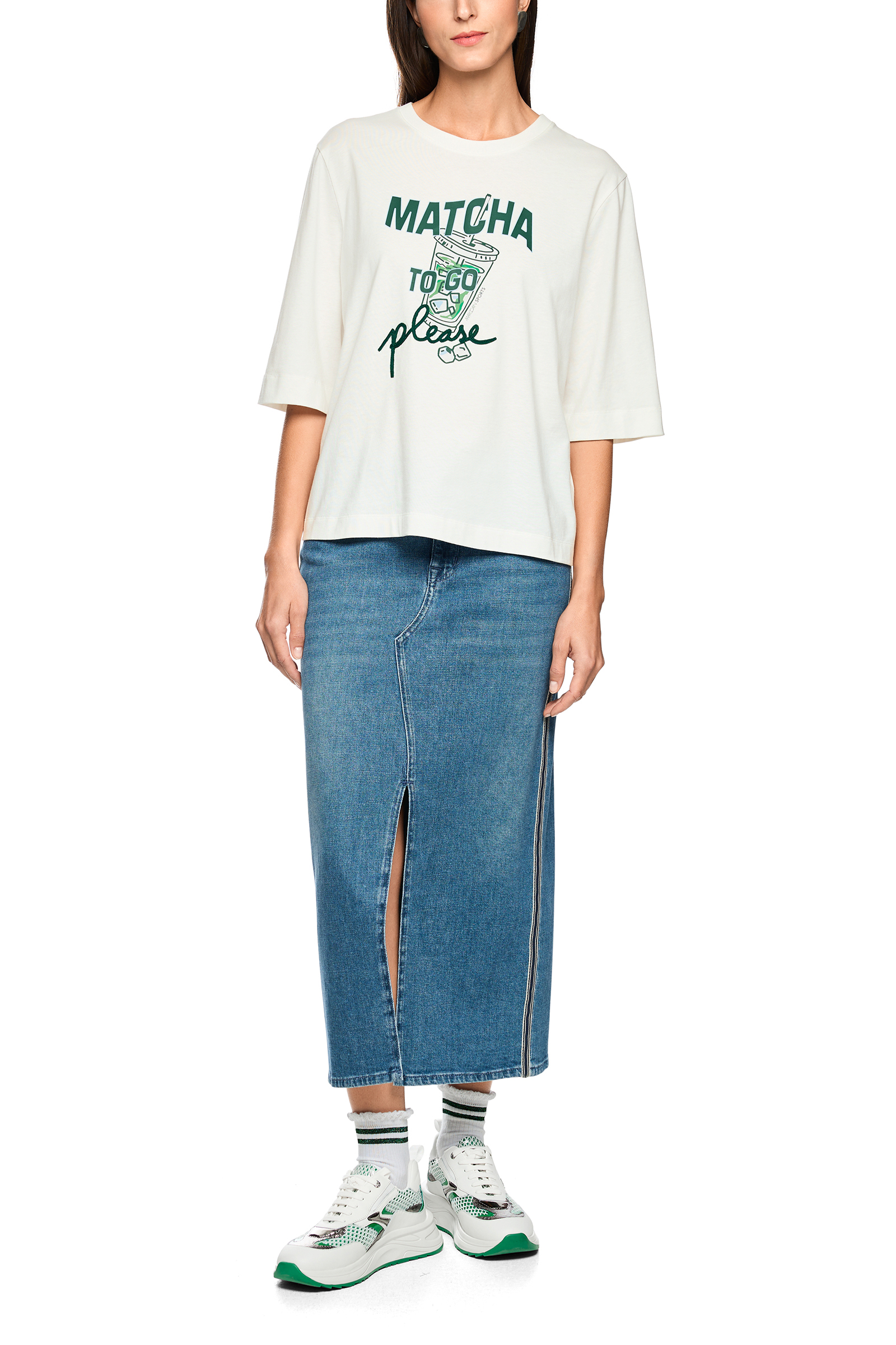 Dames t-shirt korte mouw ecru