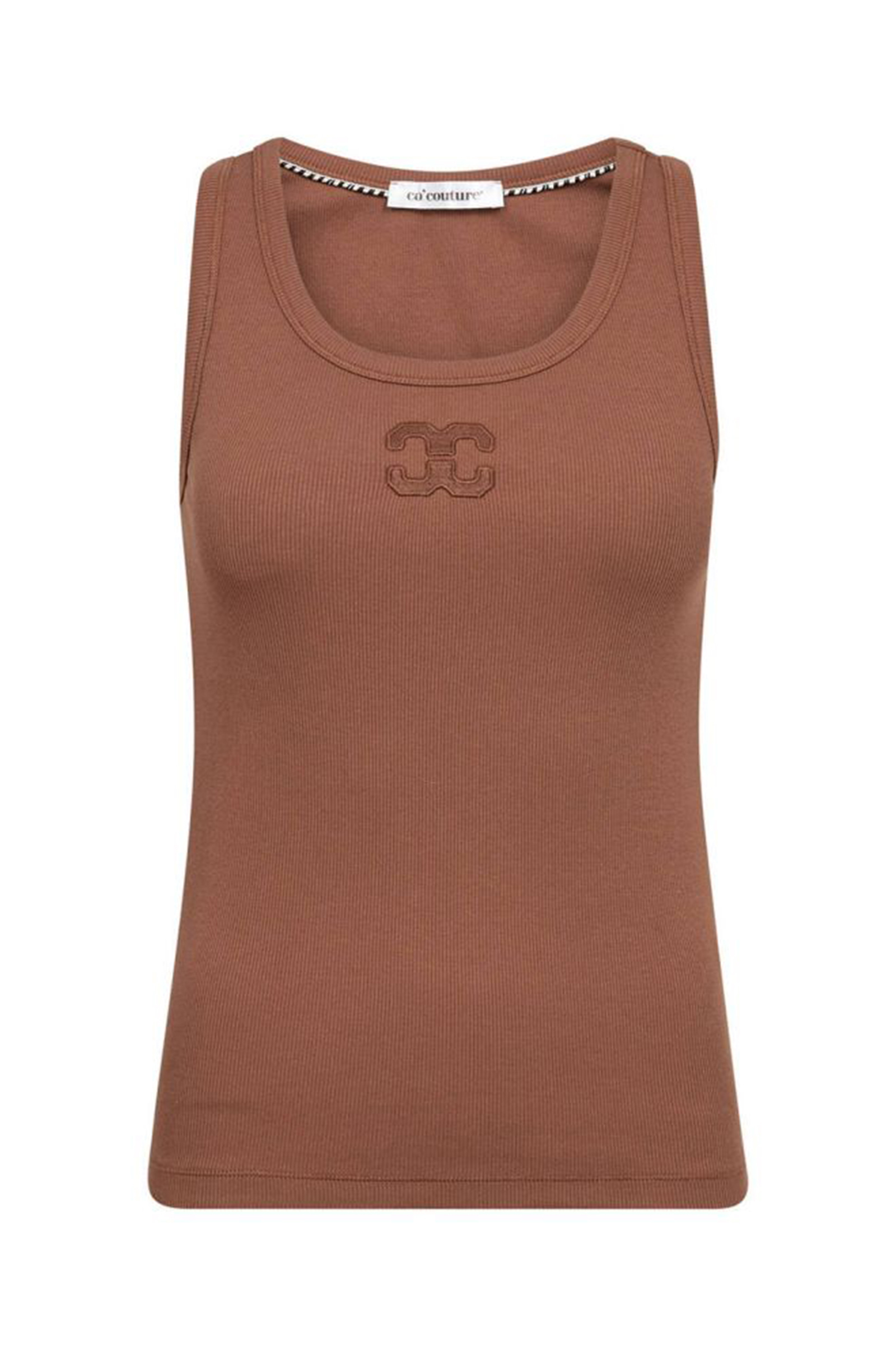 Dames top bruin