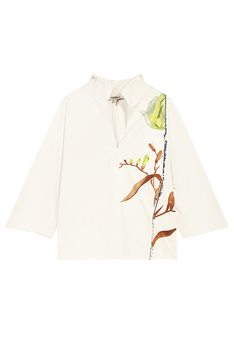 Dames blouse lange mouw wit