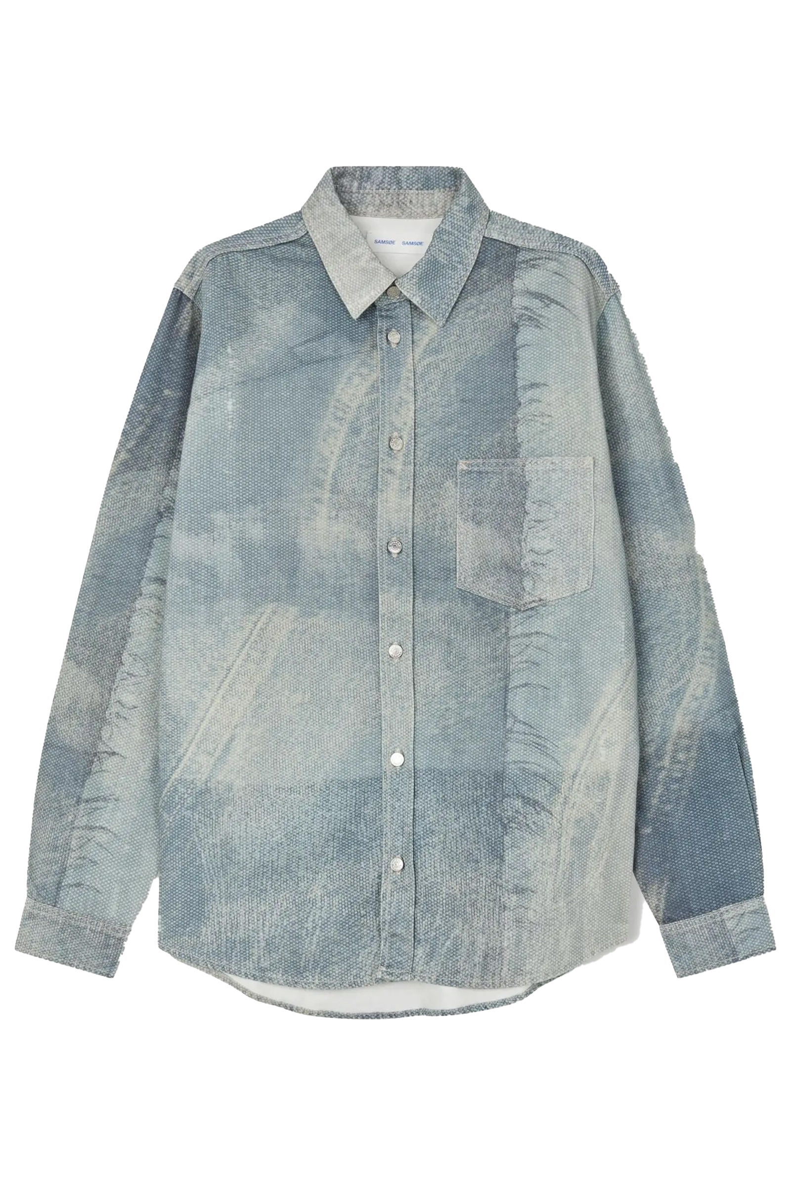 Heren overshirt blauw