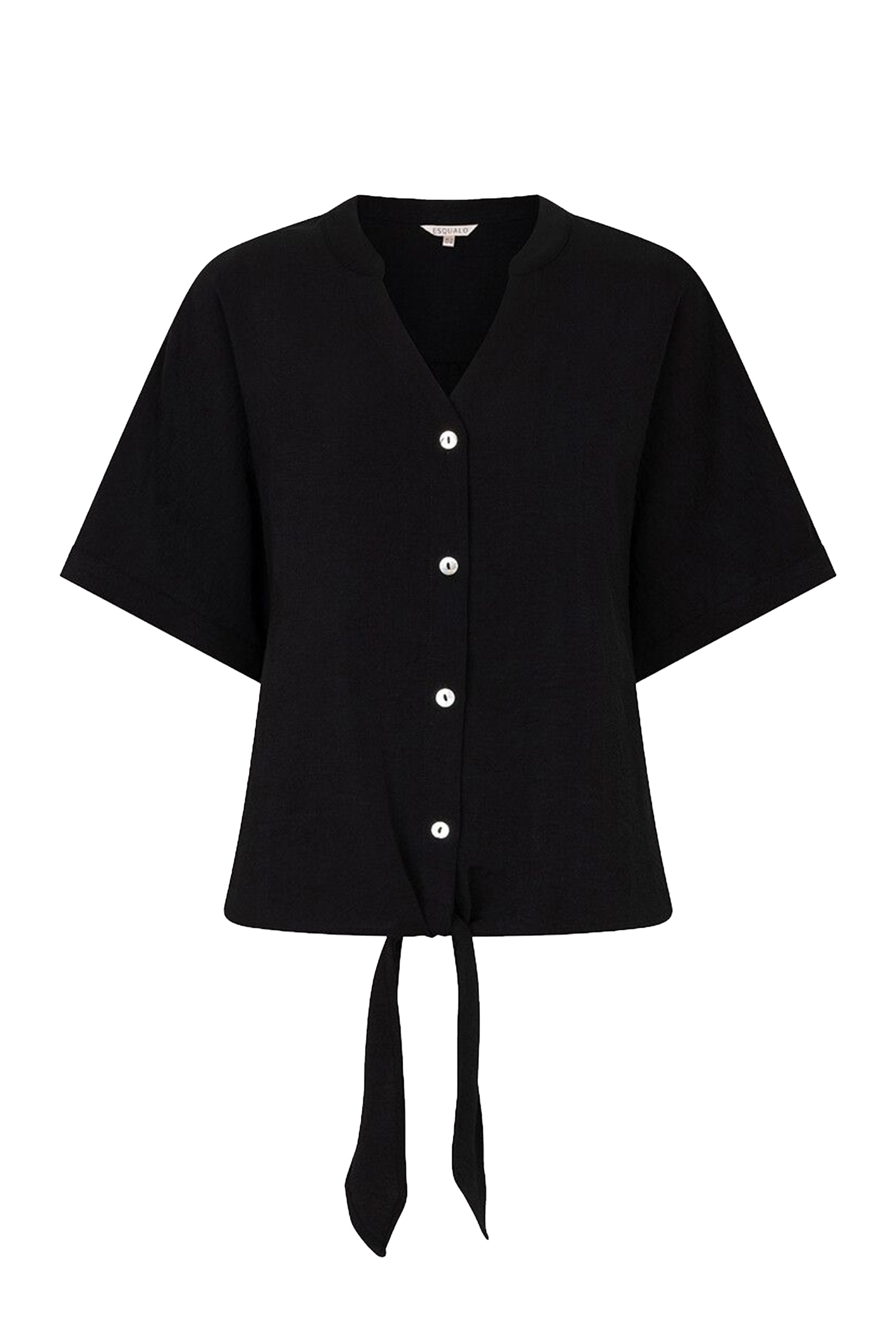 Dames blouse korte mouw zwart