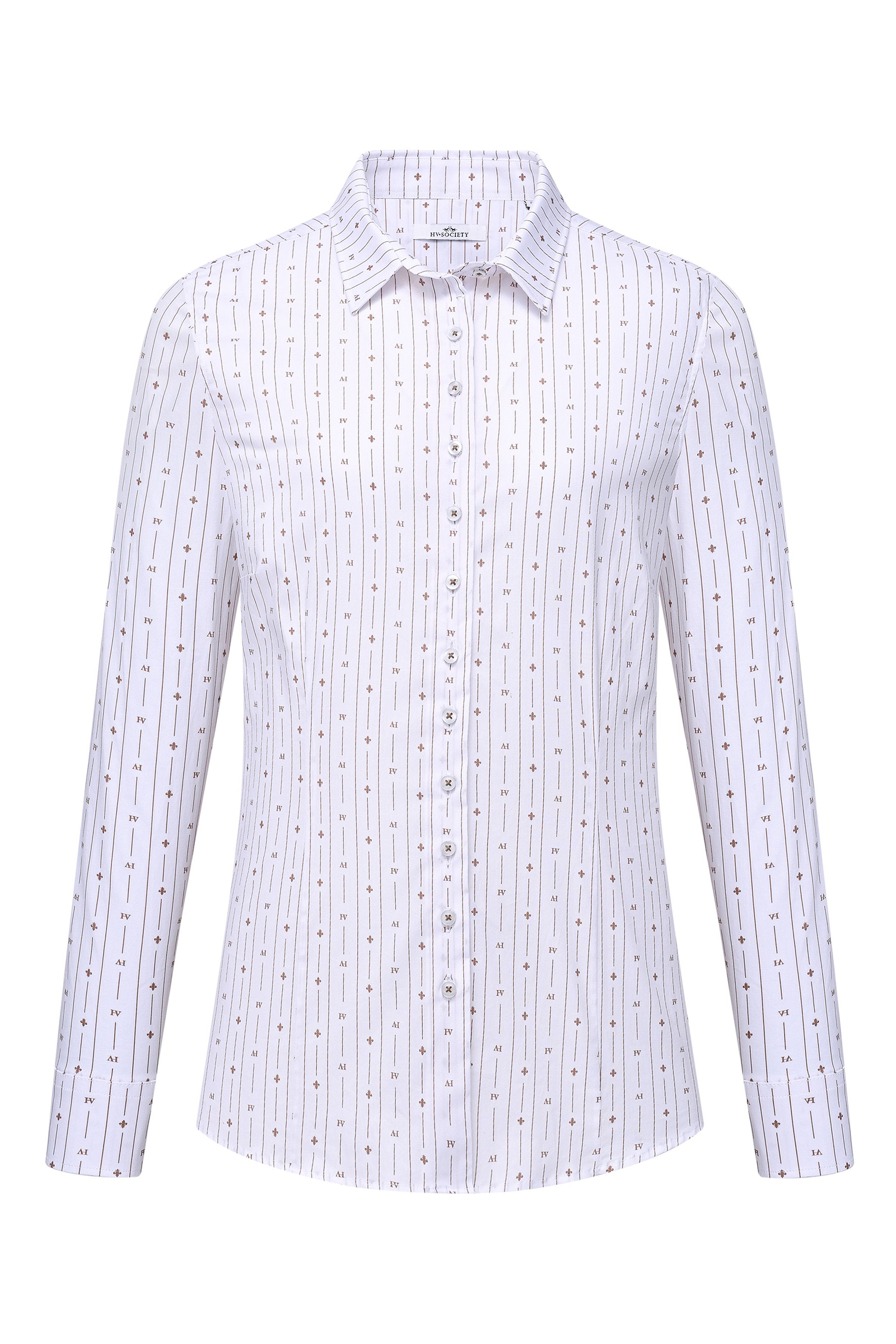 Dames blouse lange mouw bruin