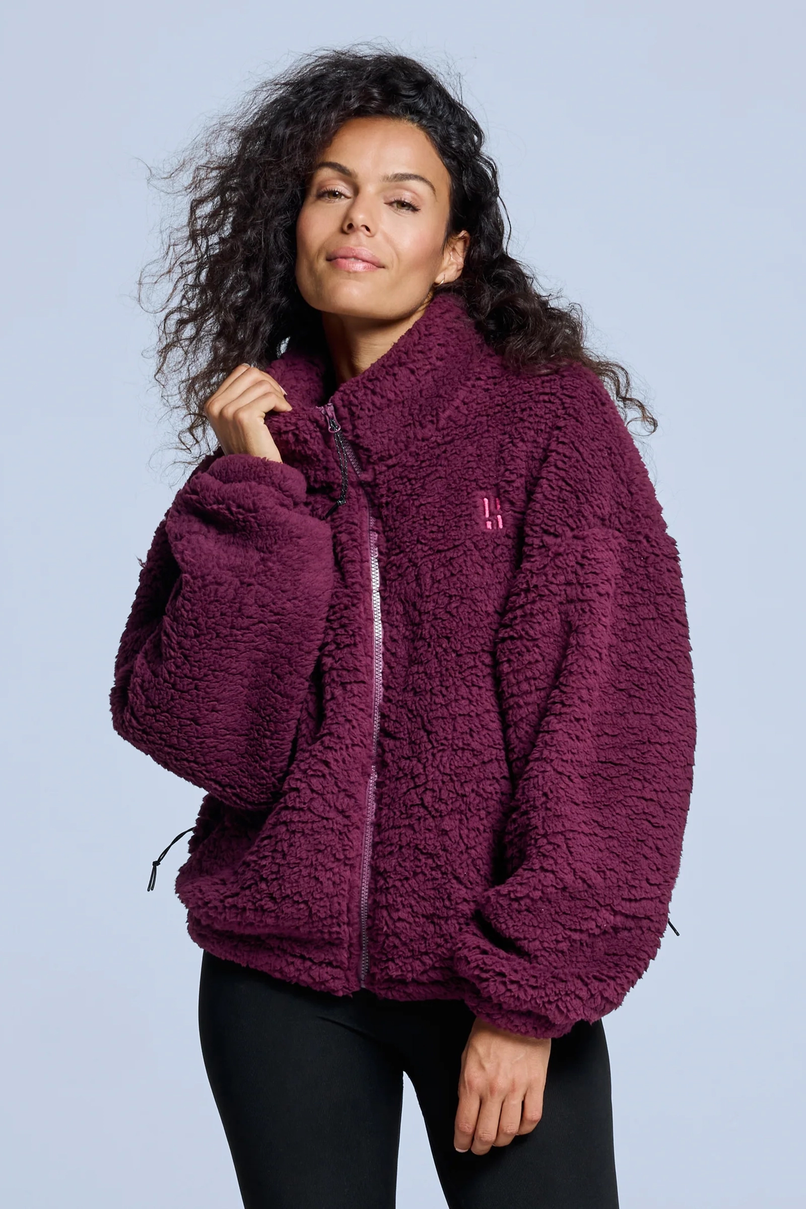 Wintersport dames fleece vest rood