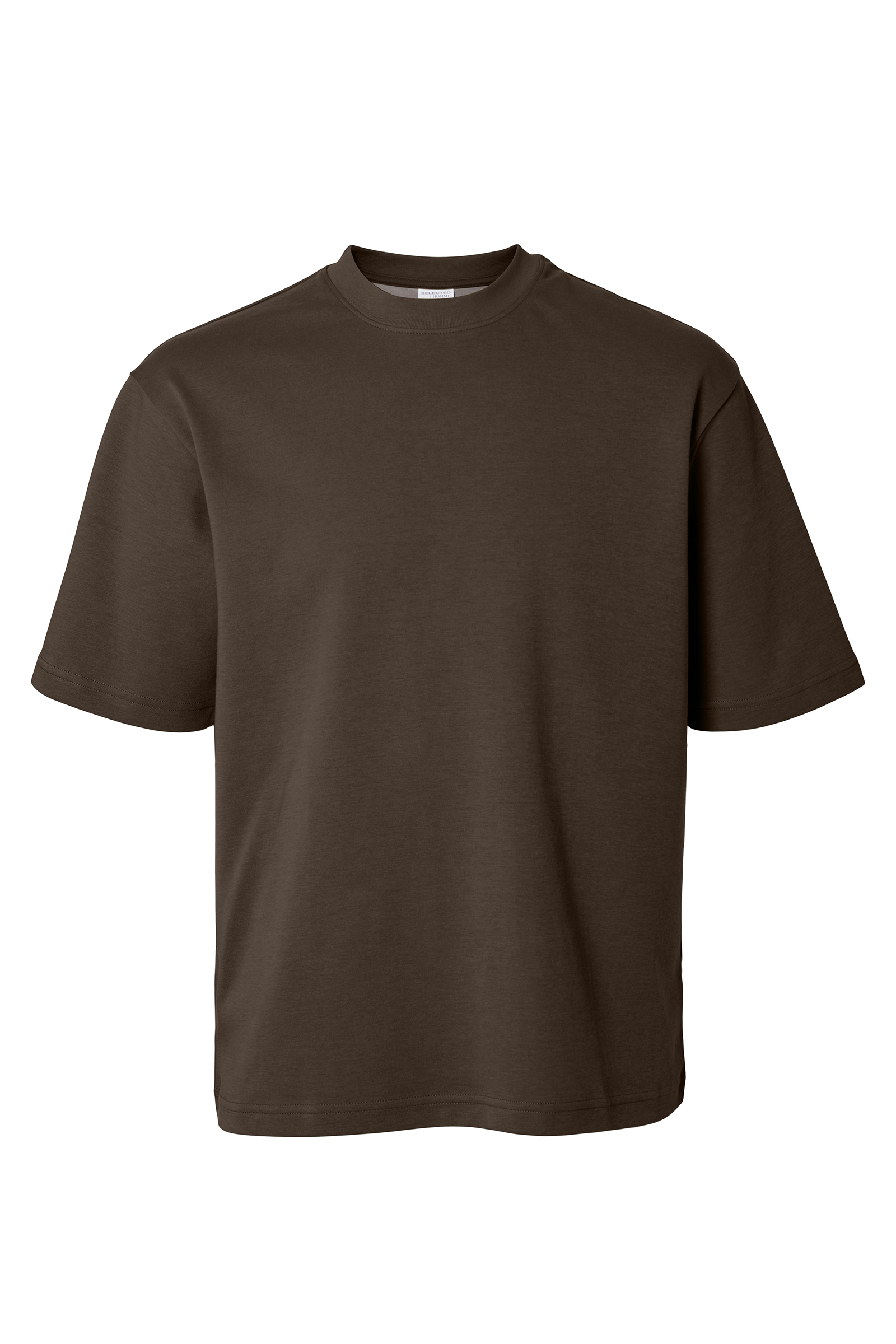 Heren t-shirt kortemouw bruin