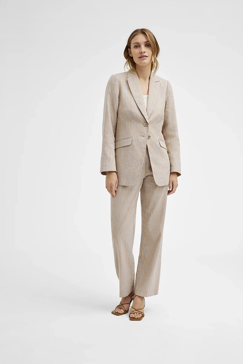 Dames blazer bruin