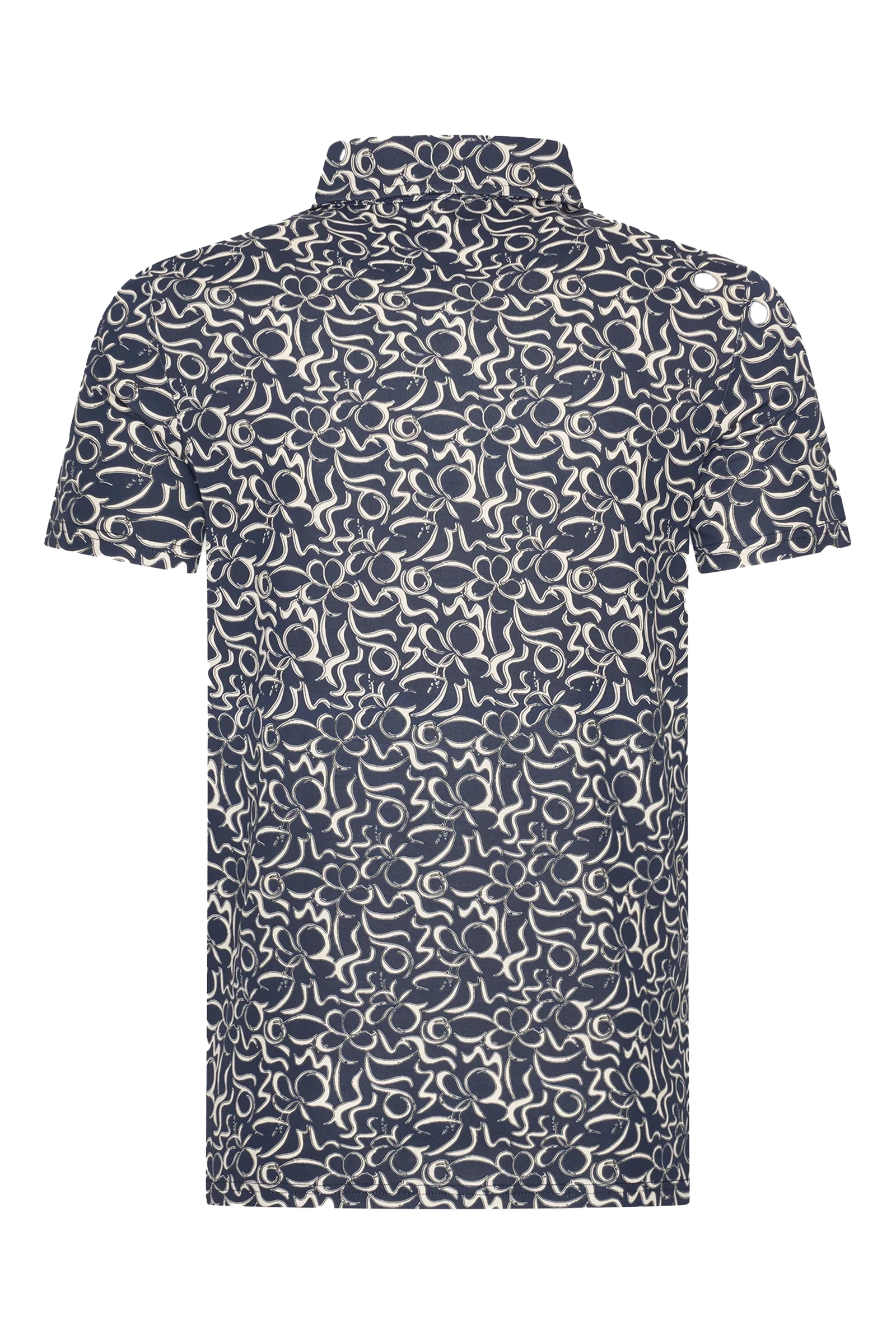 Heren polo korte mouw blauw