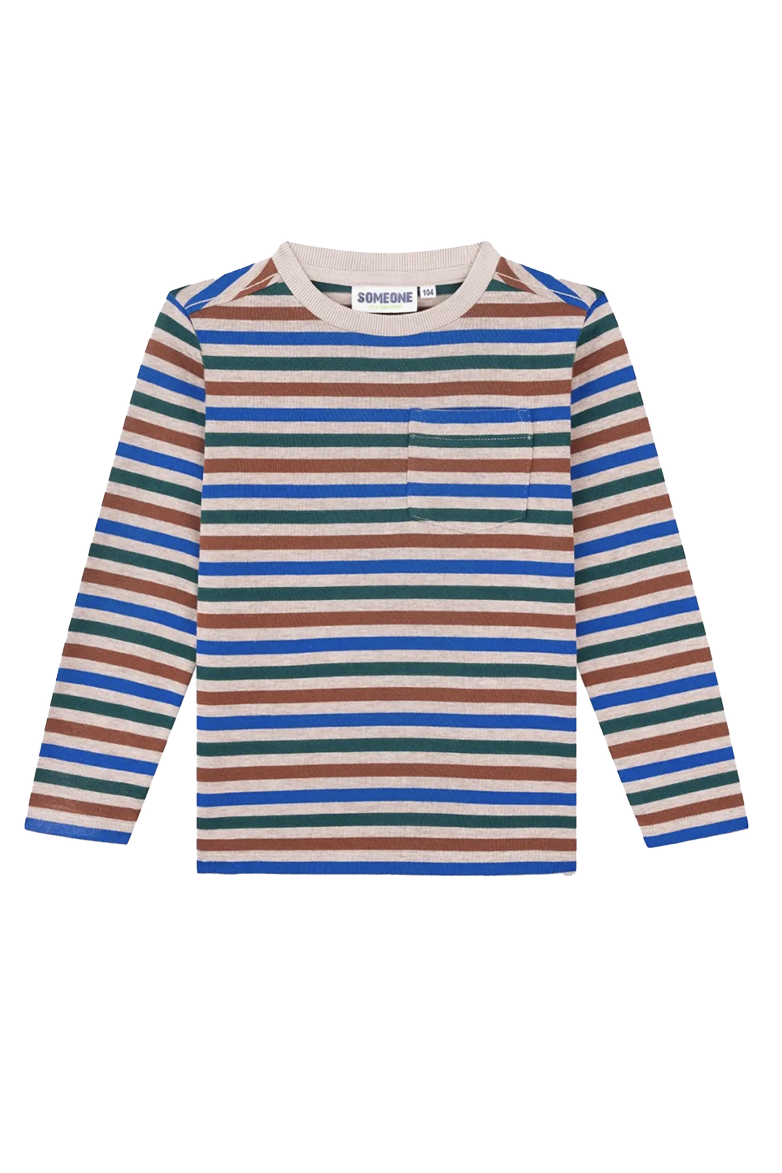 Jongens t-shirt lange mouw bruin