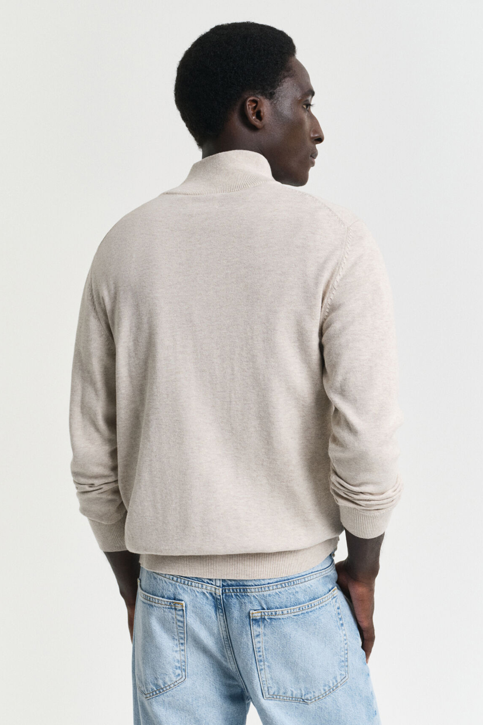 Gant CLASSIC COTTON HALF ZIP bruin/beige-1 3