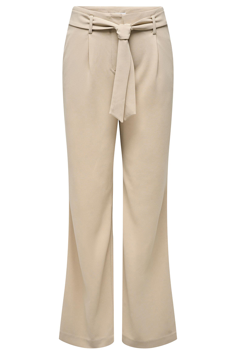 Only ONLCAROLINA HW BELT STR LONG PANT C bruin/beige 1