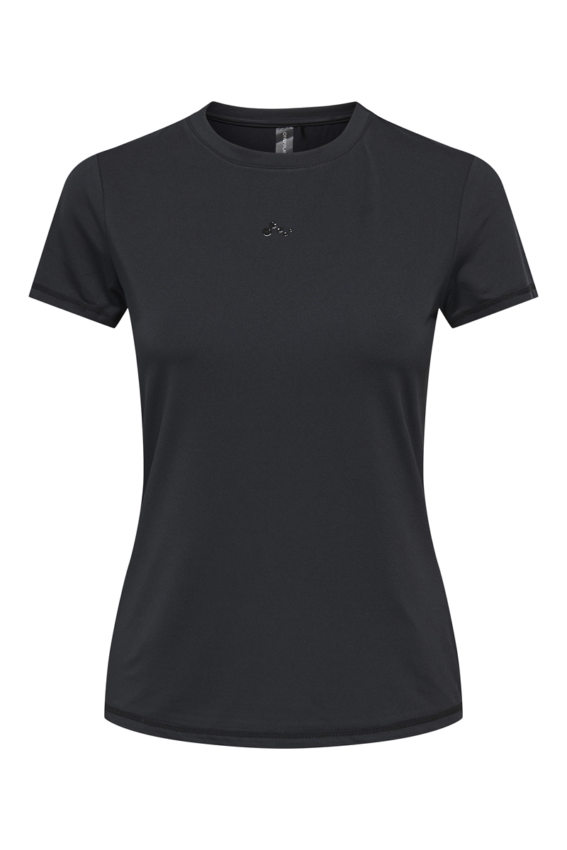 Fitness dames t-shirt km zwart