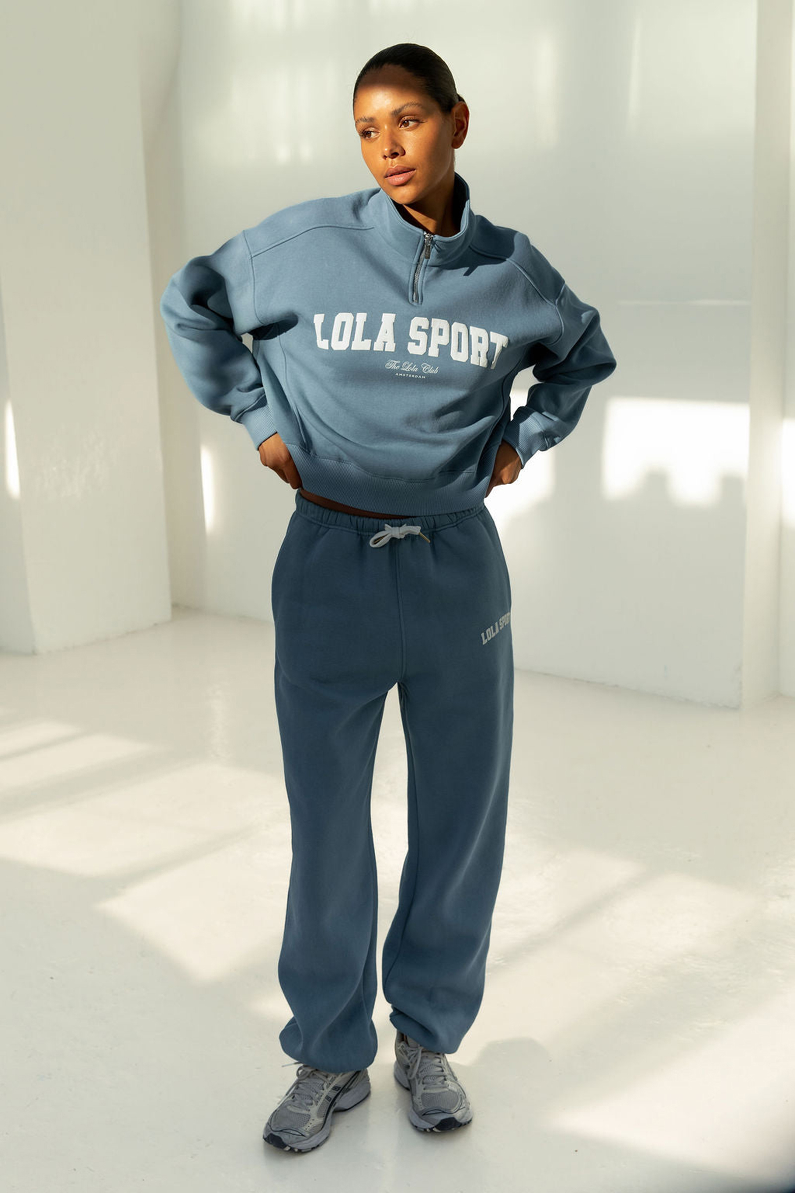 Fitness dames joggingbroek blauw