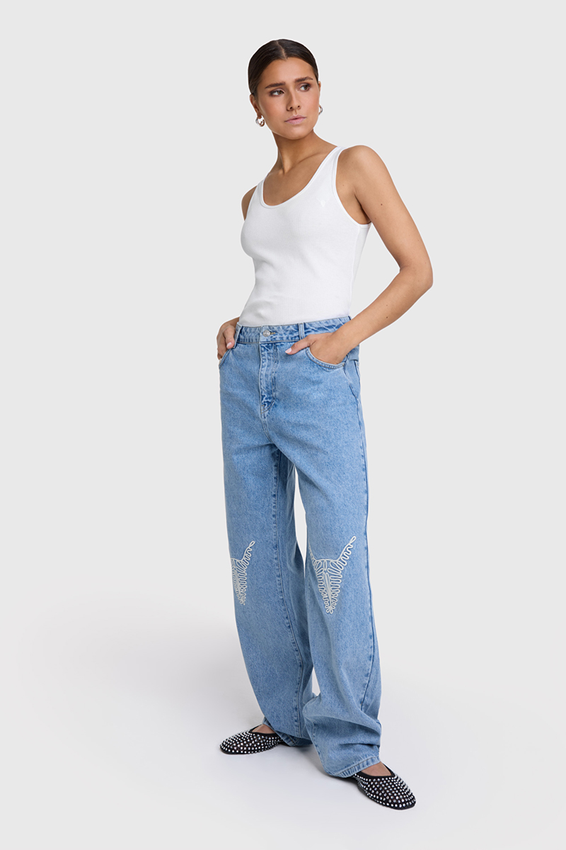 Dames jeans blauw